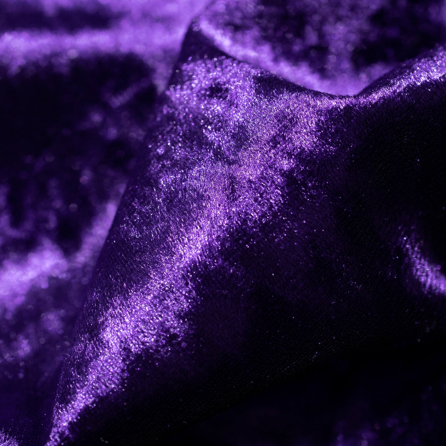 Luxurious Dark Purple Imported Stretched Velvet Fabric
