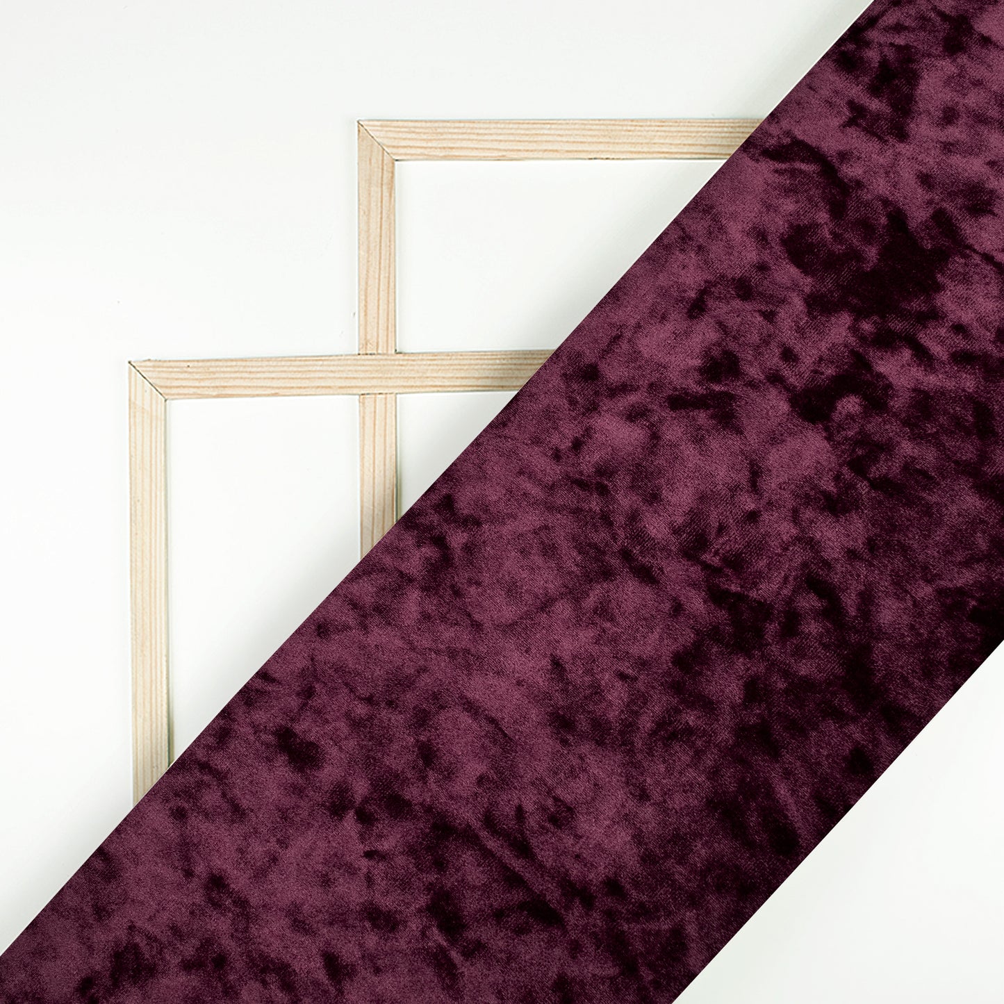 Luxurious Dark Plum Imported Stretched Velvet Fabric