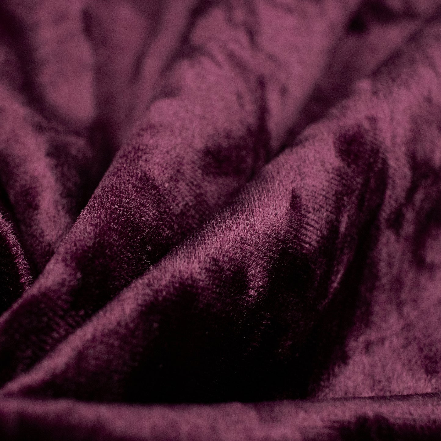 Luxurious Dark Plum Imported Stretched Velvet Fabric