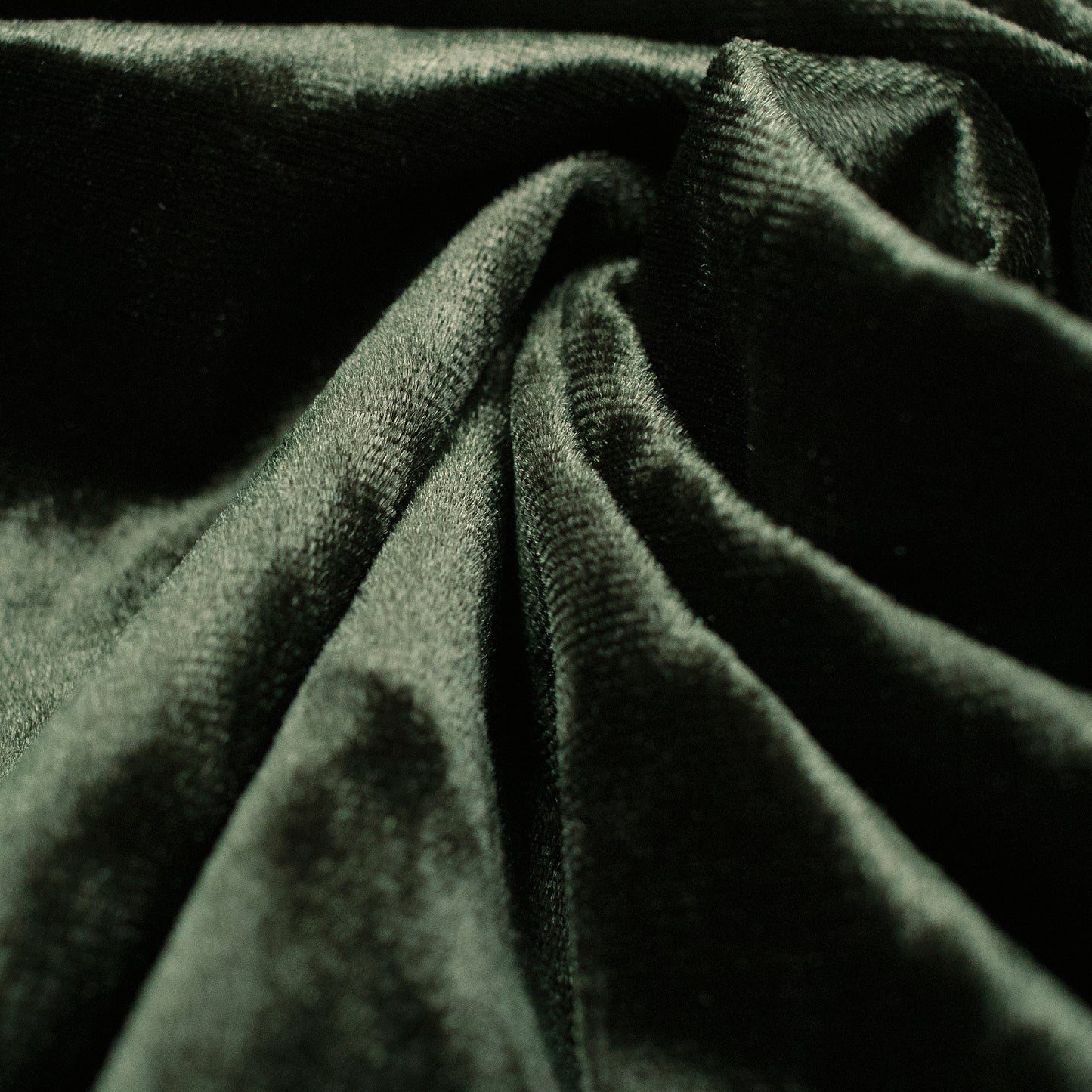 Luxurious Juniper Green Imported Stretched Velvet Fabric