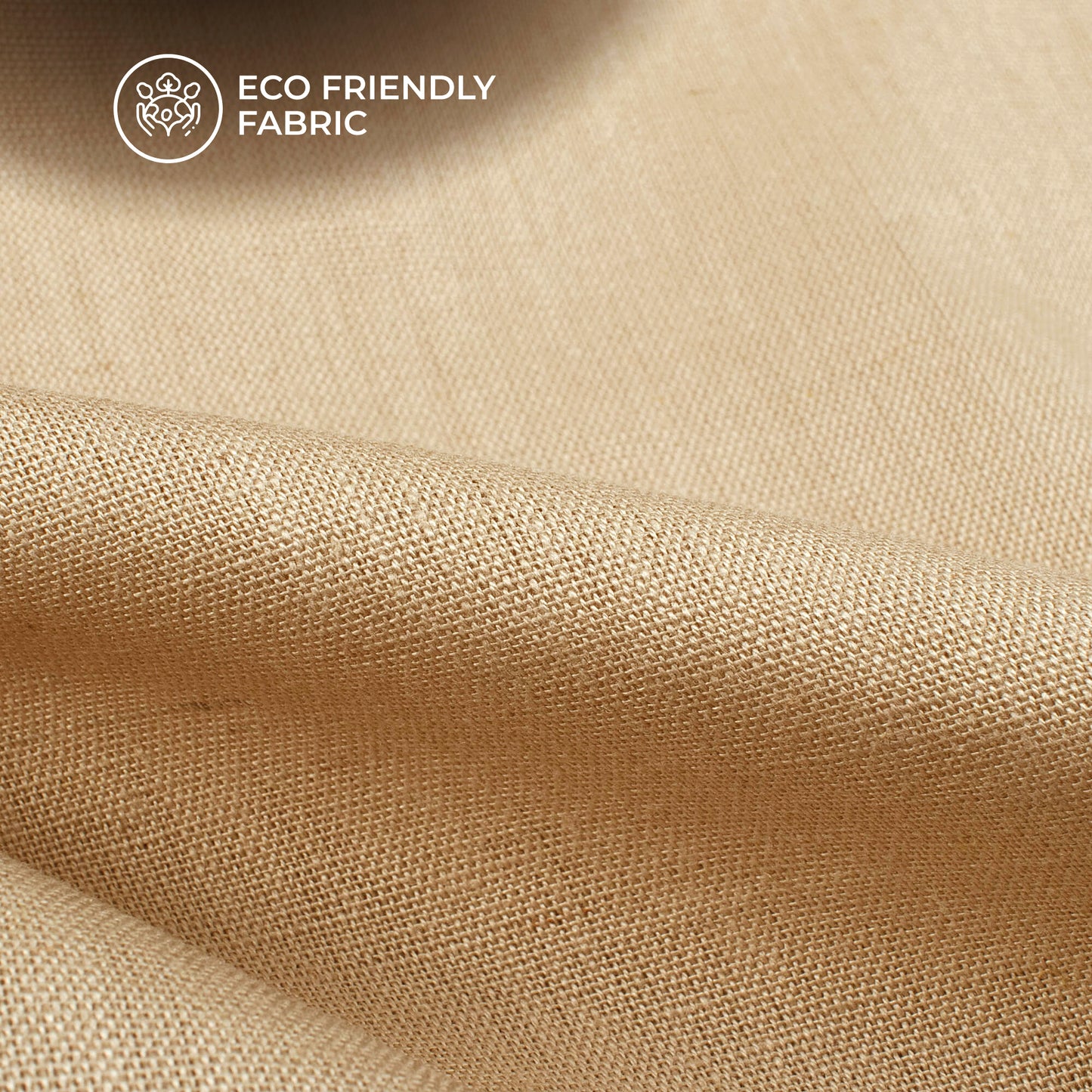 Oyster Beige Plain Cotton Flex Fabric