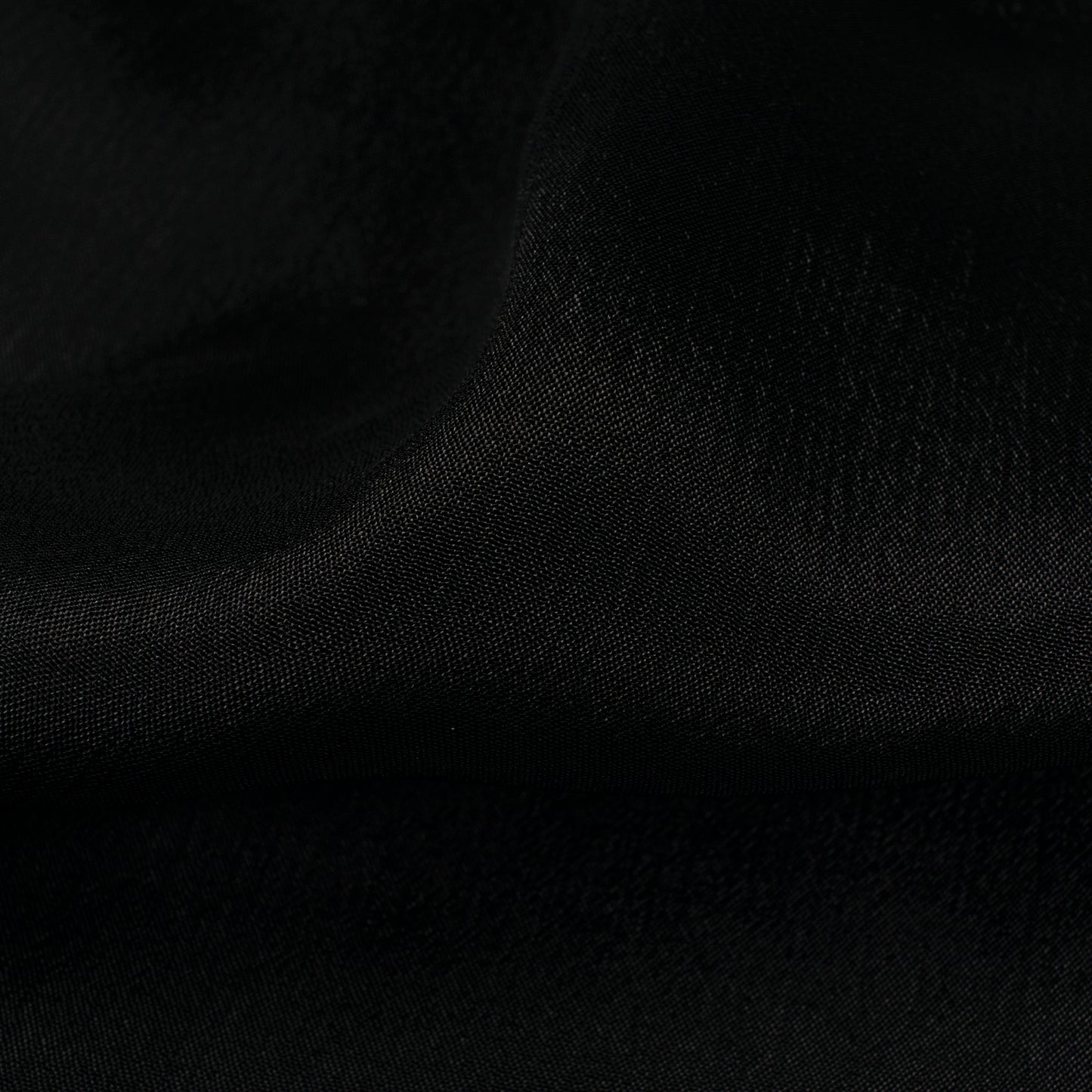 Black Plain Pure Chinnon Chiffon Fabric