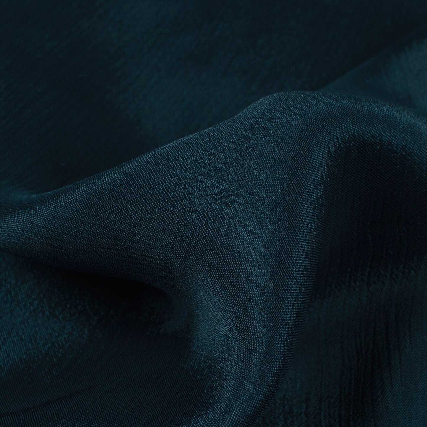 Peacock Blue Plain Pure Chinnon Chiffon Fabric