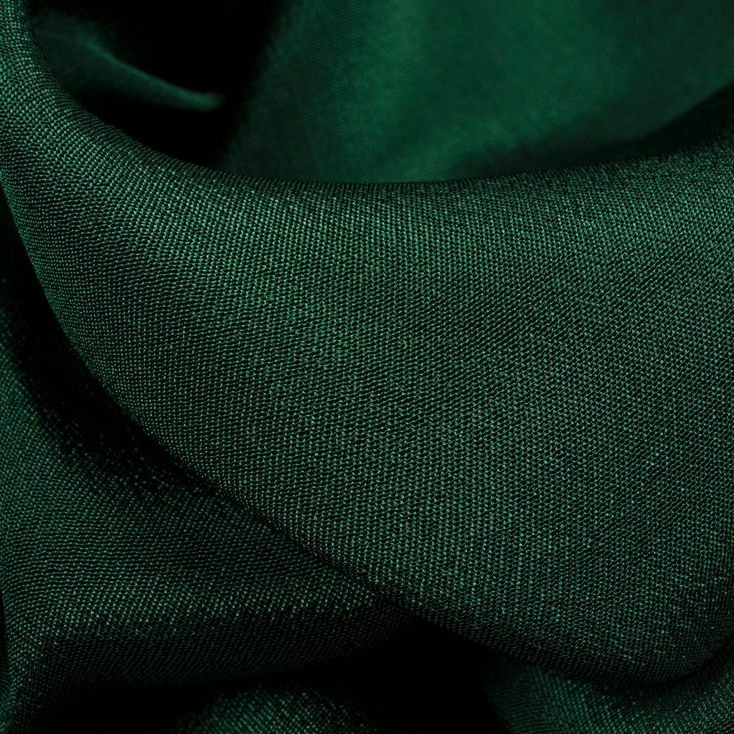 Dark Green Plain Pure Chinnon Chiffon Fabric