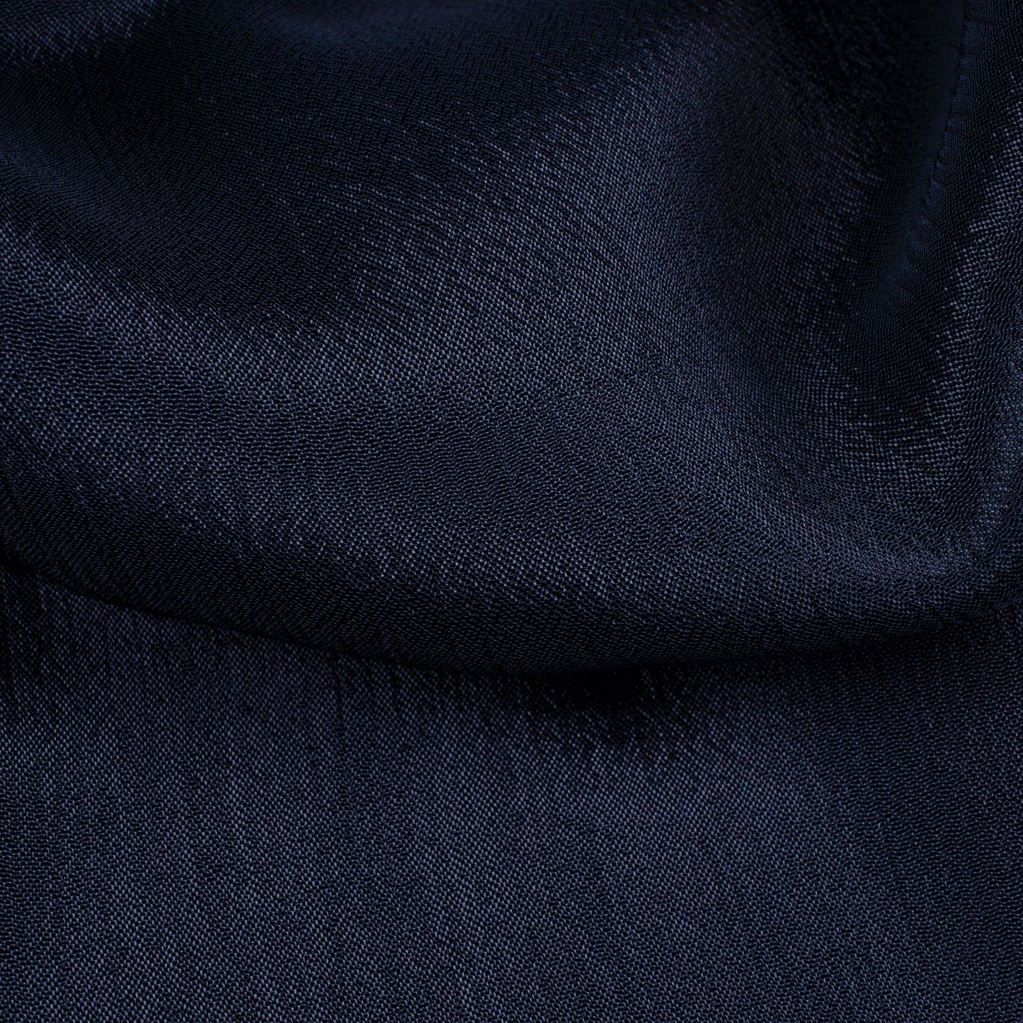 Navy Blue Plain Pure Chinnon Chiffon Fabric