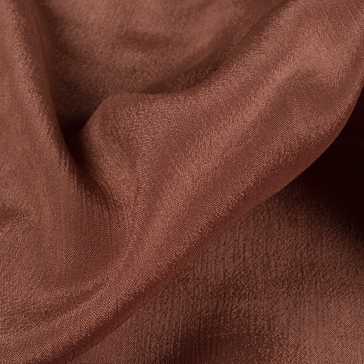 Brown Plain Pure Chinnon Chiffon Fabric