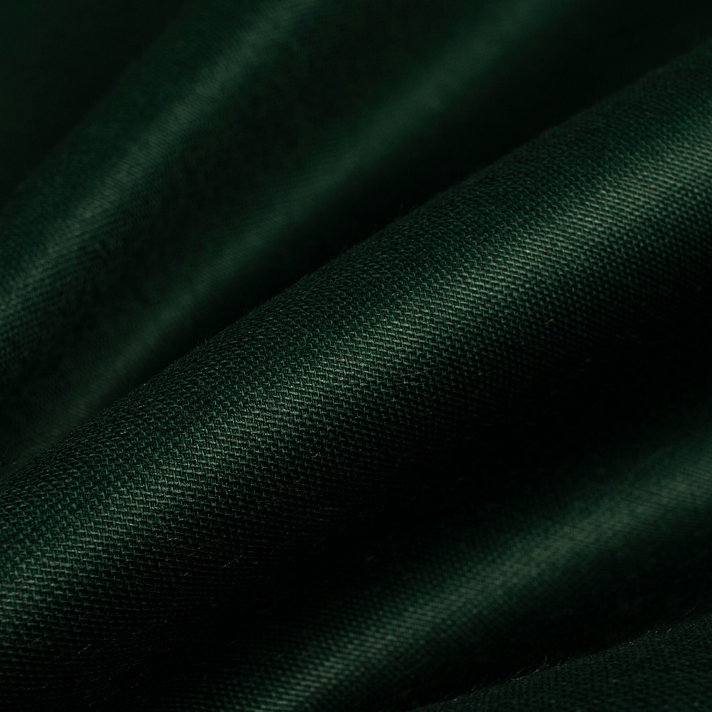 Bottle Green Plain Glazed Cotton Fabric