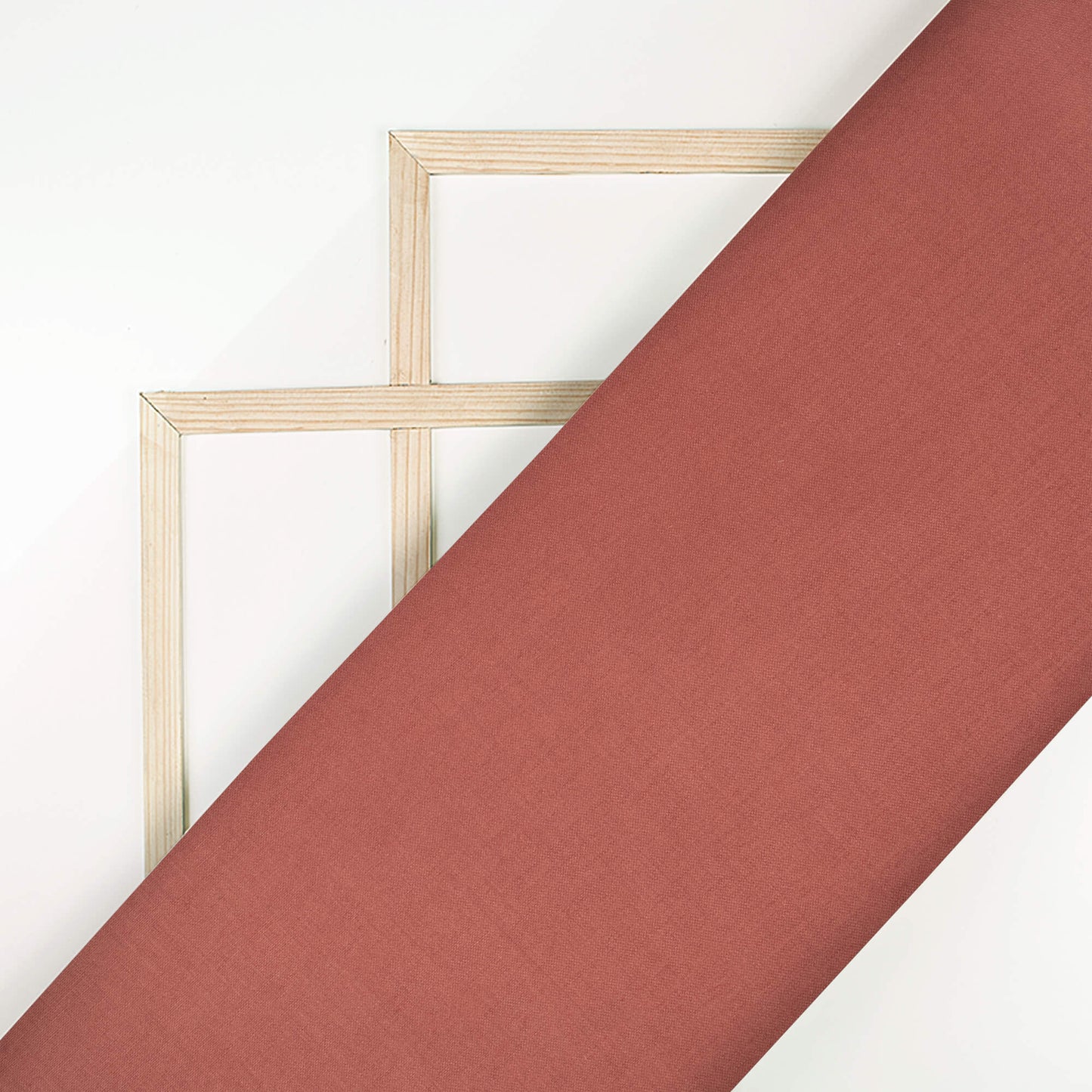 Coral Pink Plain Glazed Cotton Fabric