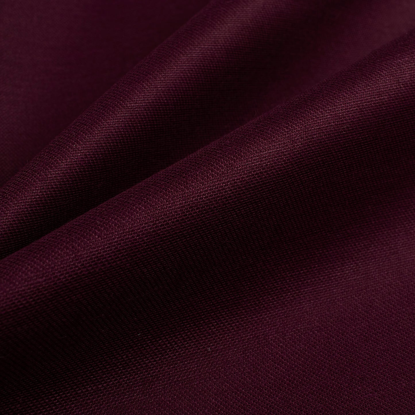 Wine Purple Plain Glazed Cotton Fabric