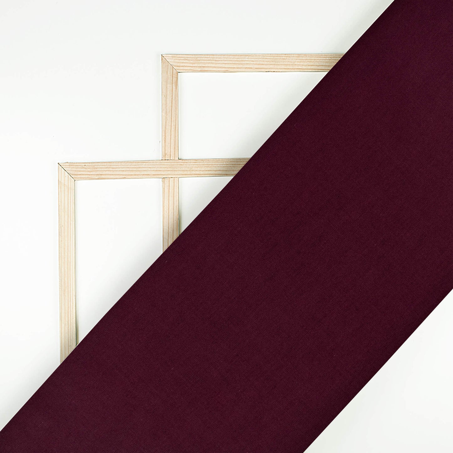 Wine Purple Plain Glazed Cotton Fabric