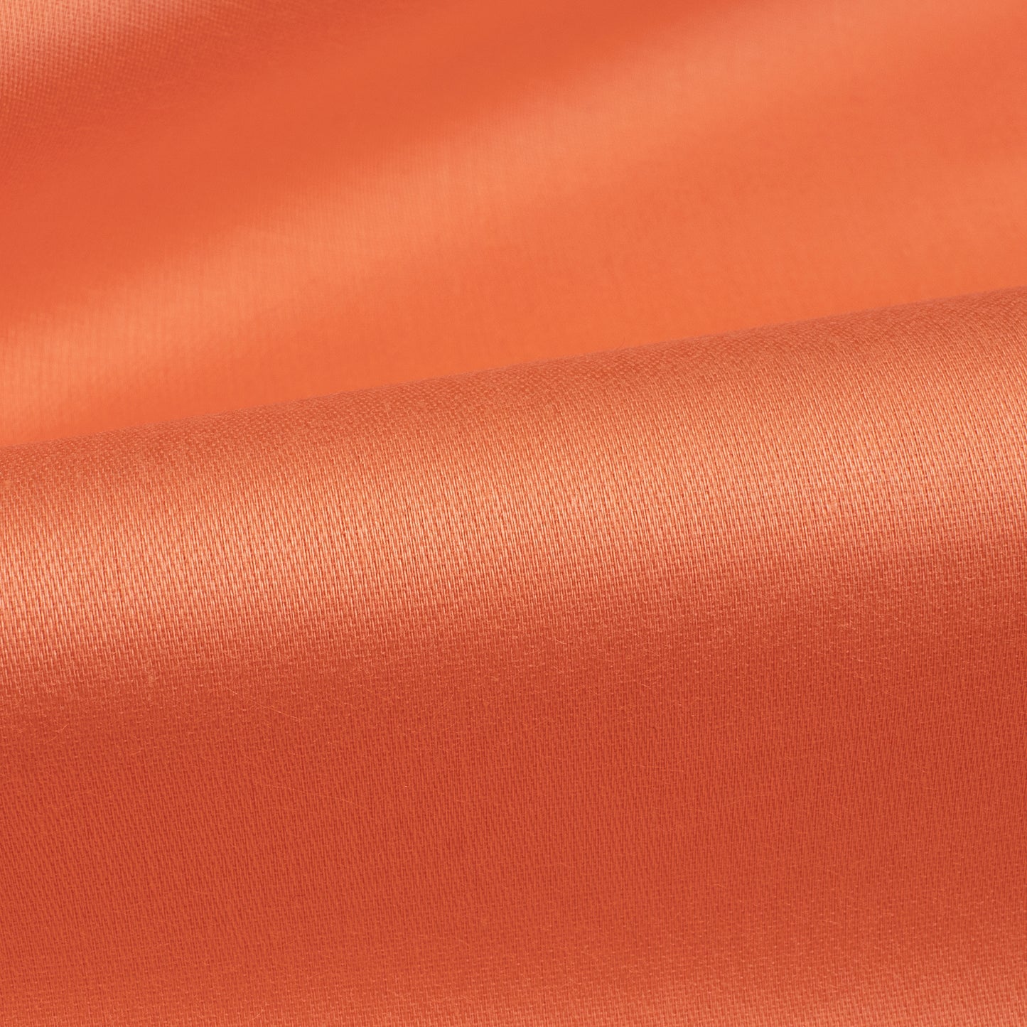 Coral Orange Plain Glazed Cotton Fabric
