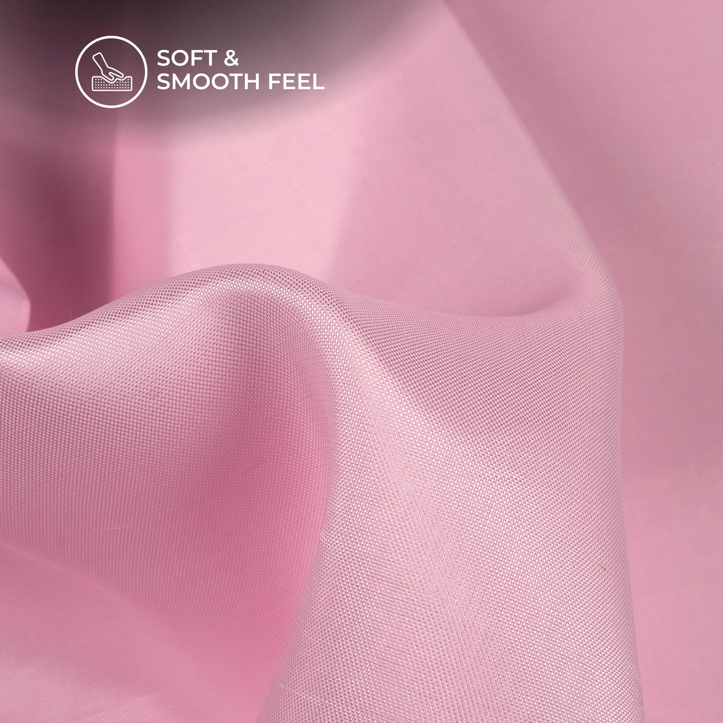 Crepe Pink Plain Pure Habutai Silk Fabric