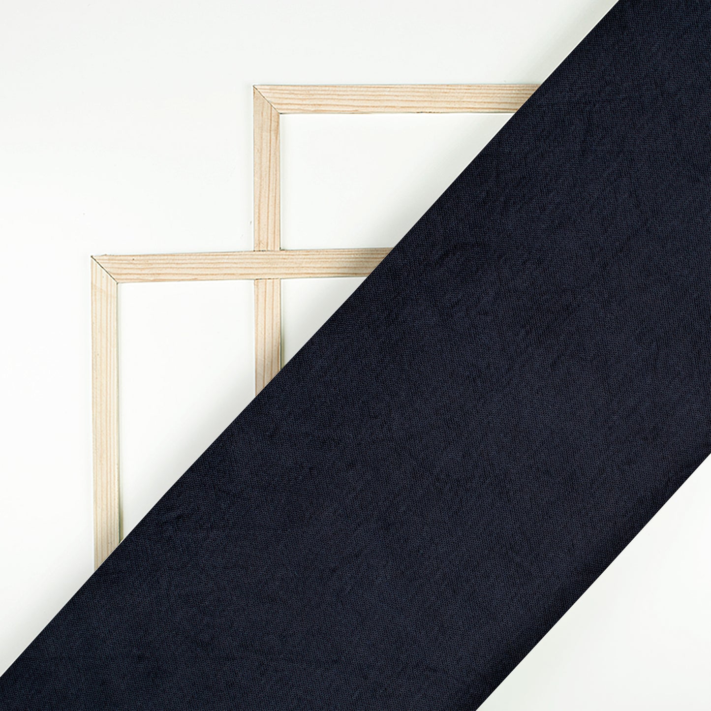 Navy Blue Plain Pure Mashru Silk Fabric