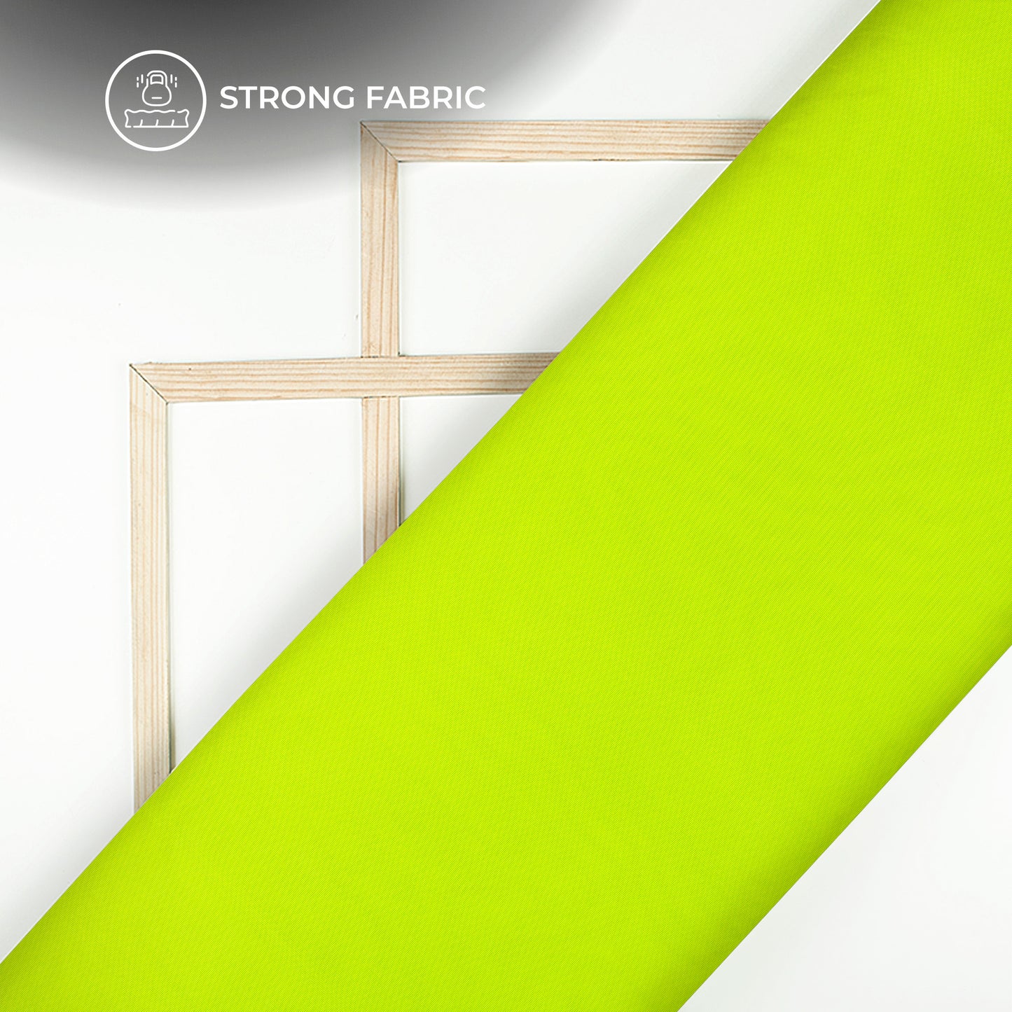 Neon Green Plain Pure Natural Crepe Fabric