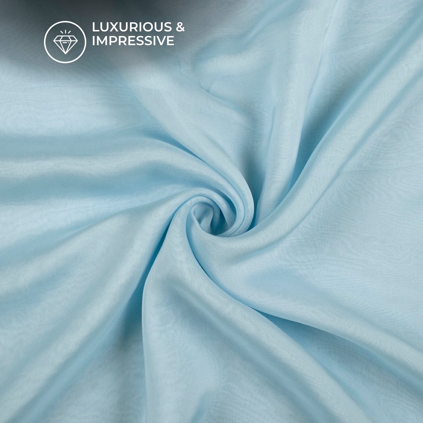 Sky Blue Plain Pure Organza Fabric