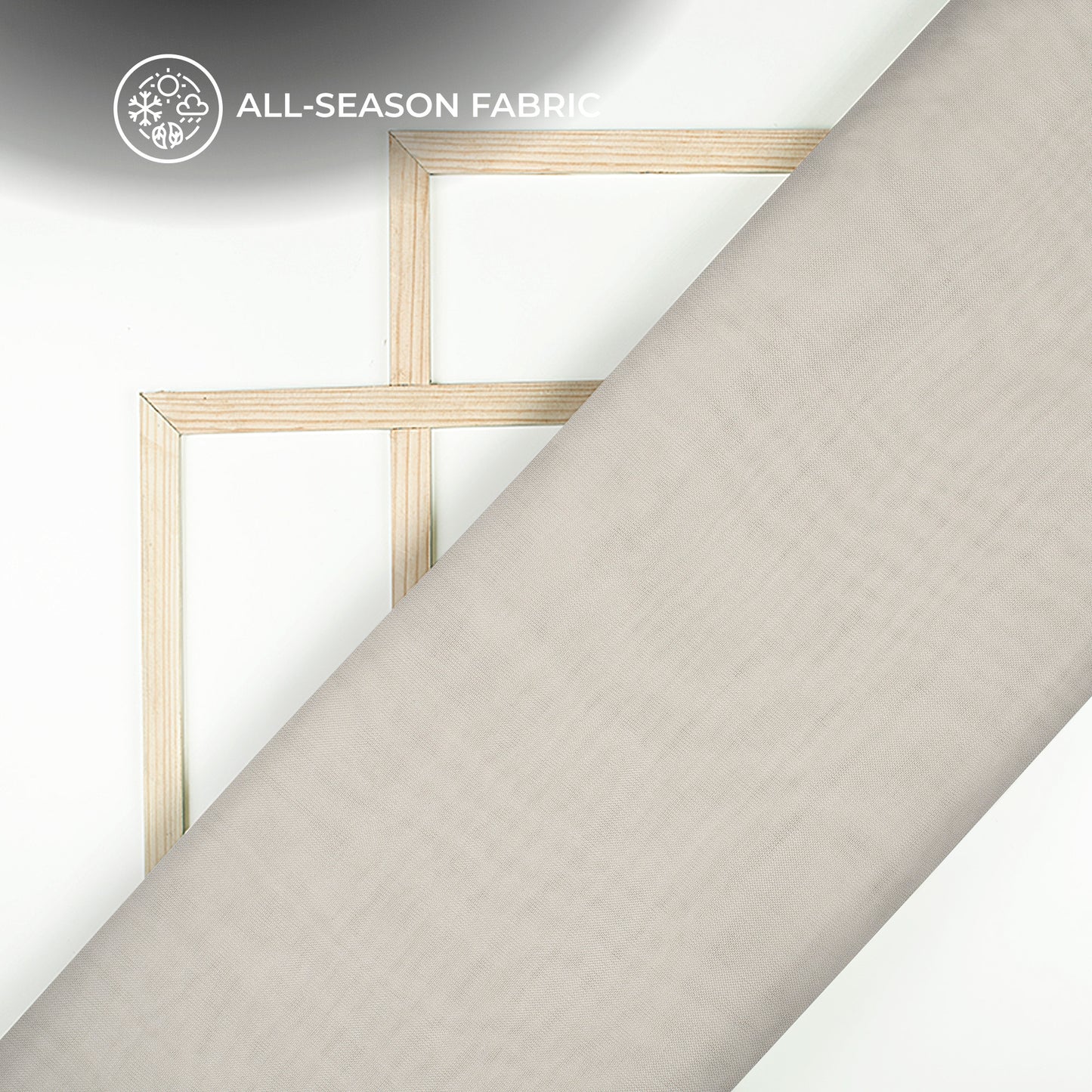 Grey Plain Pure Organza Fabric