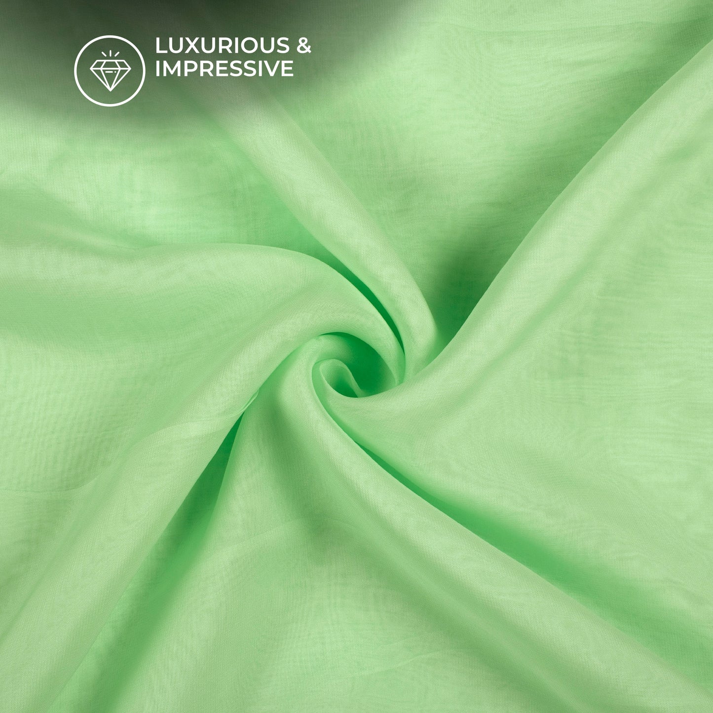 Mint Green Plain Pure Organza Fabric