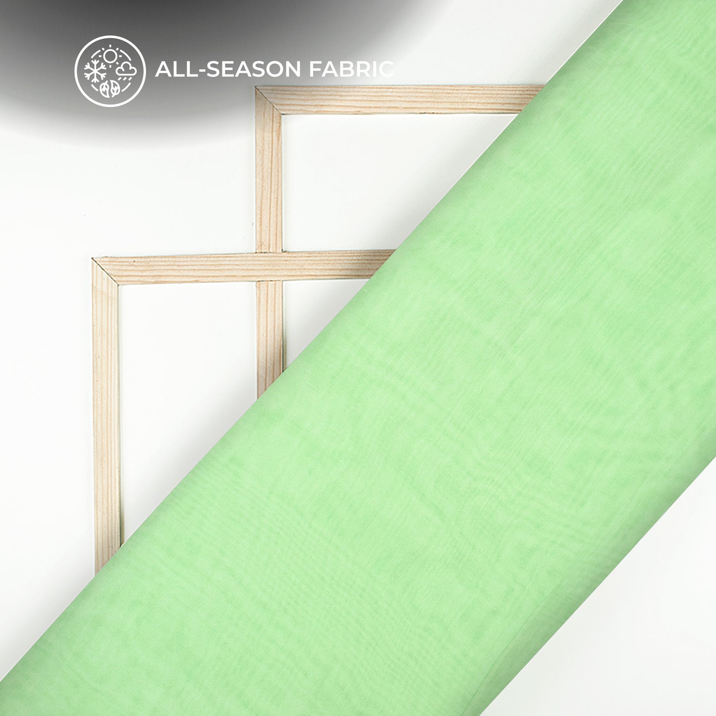 Mint Green Plain Pure Organza Fabric