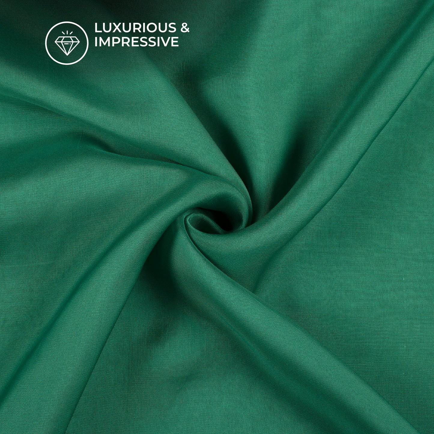 Viridian Green Plain Pure Organza Fabric