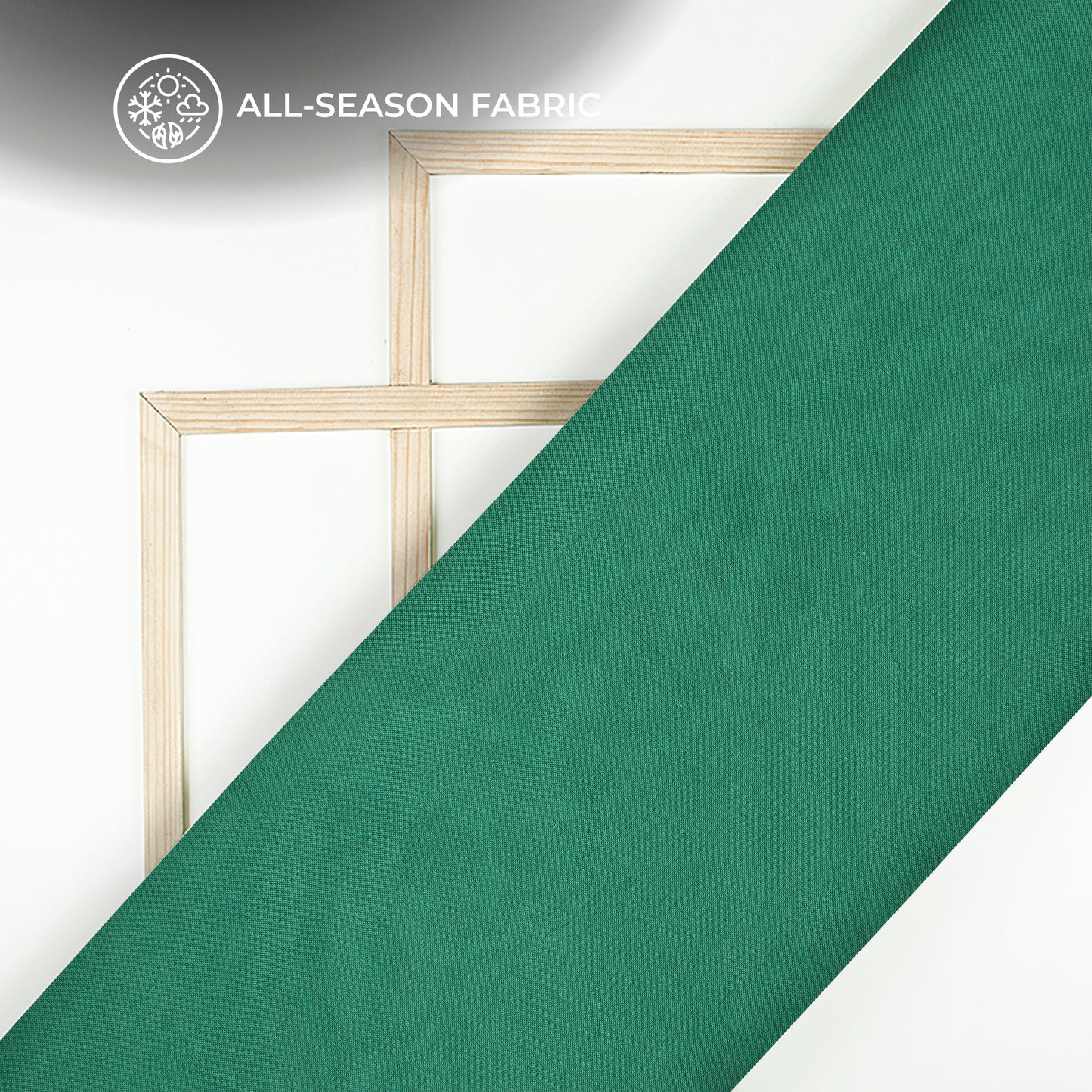 Viridian Green Plain Pure Organza Fabric