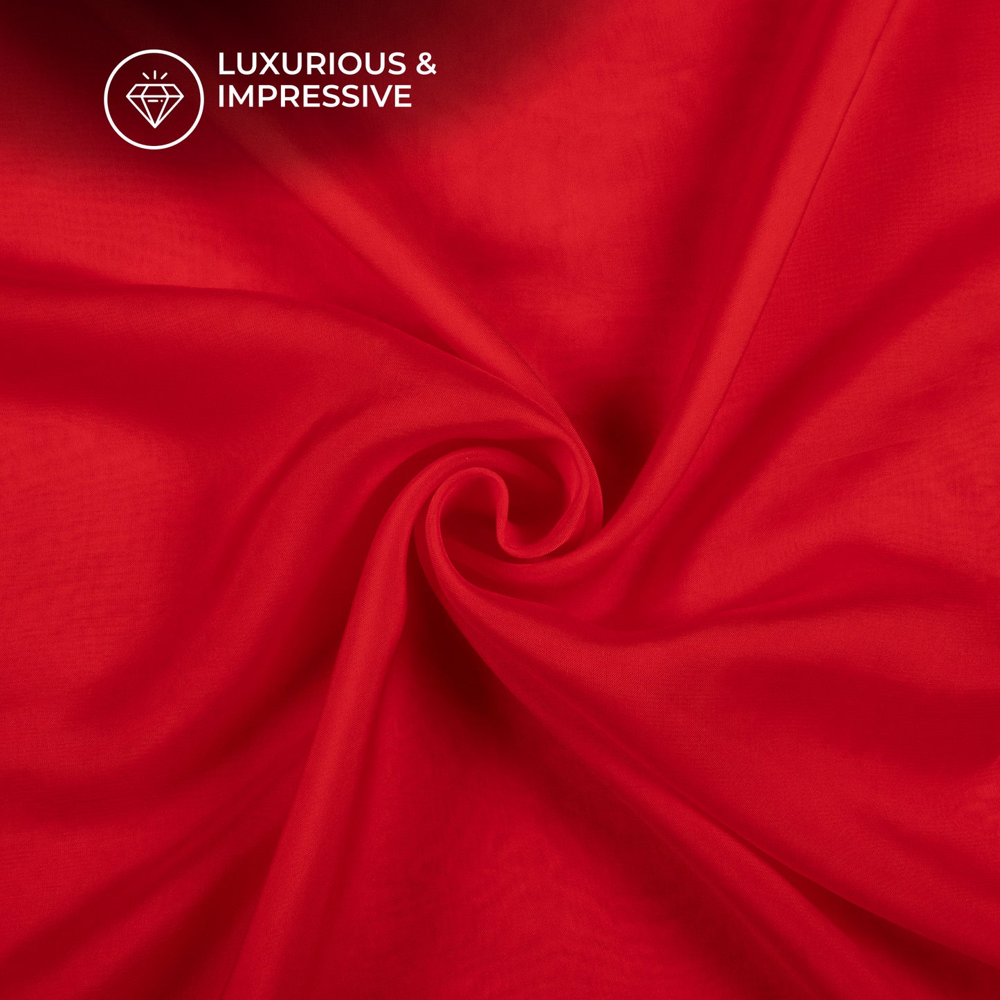 Rose Red Plain Pure Organza Fabric