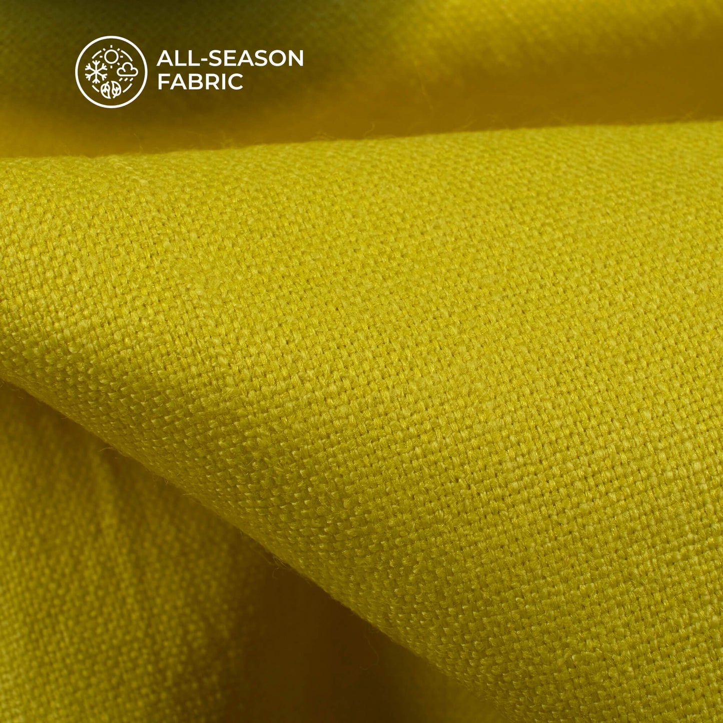 Lemon Yellow Plain Blend Cotton Slub Fabric