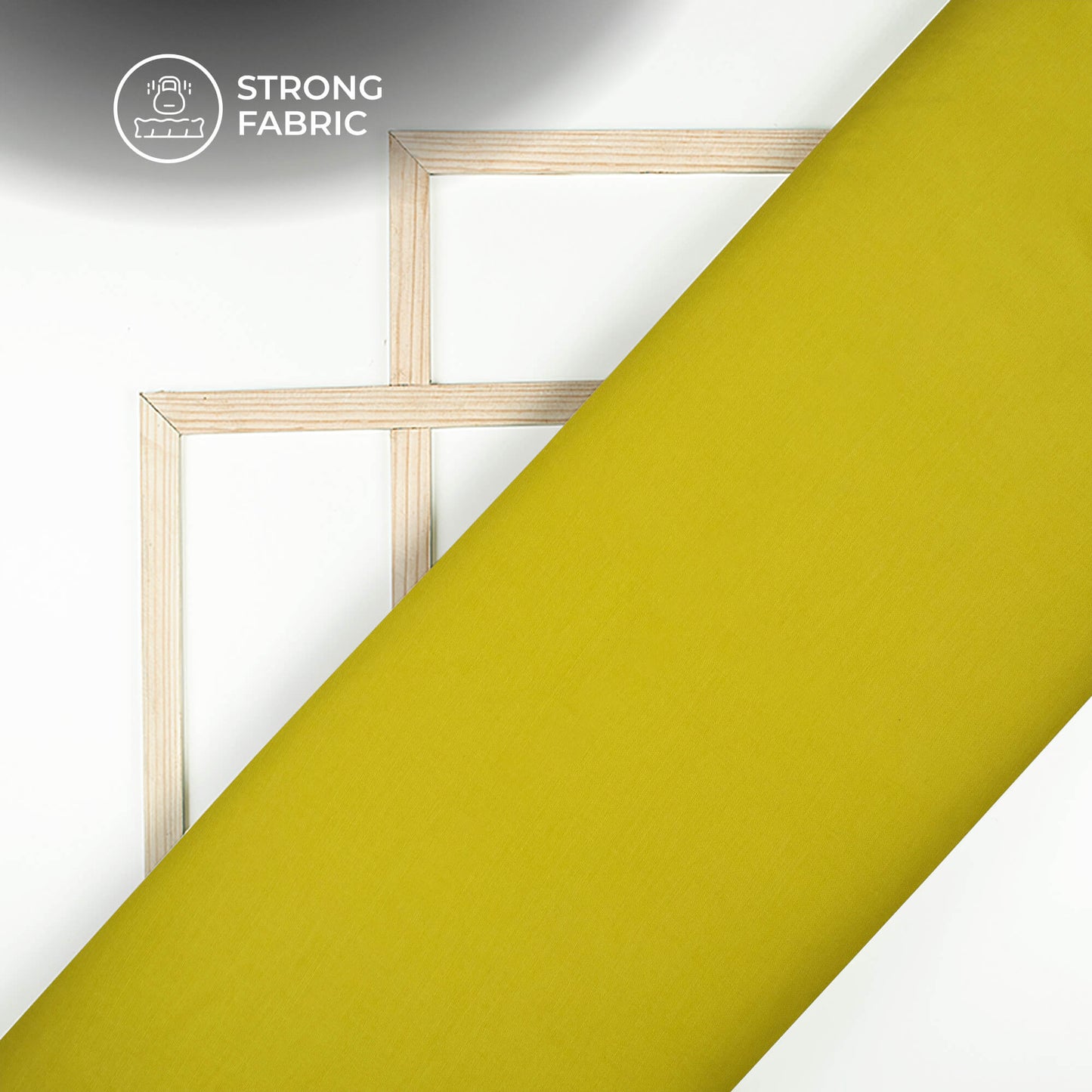 Lemon Yellow Plain Blend Cotton Slub Fabric