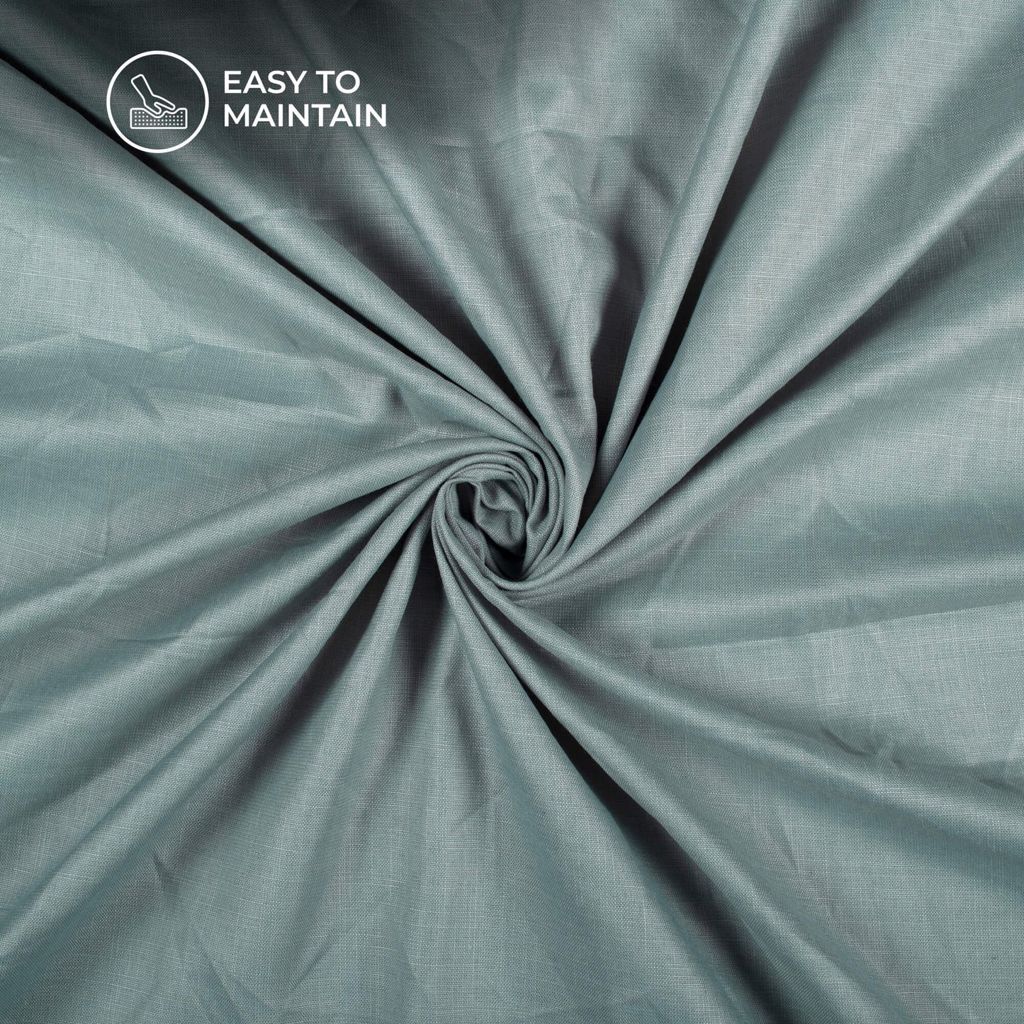 Cloud Grey Plain Blend Cotton Slub Fabric