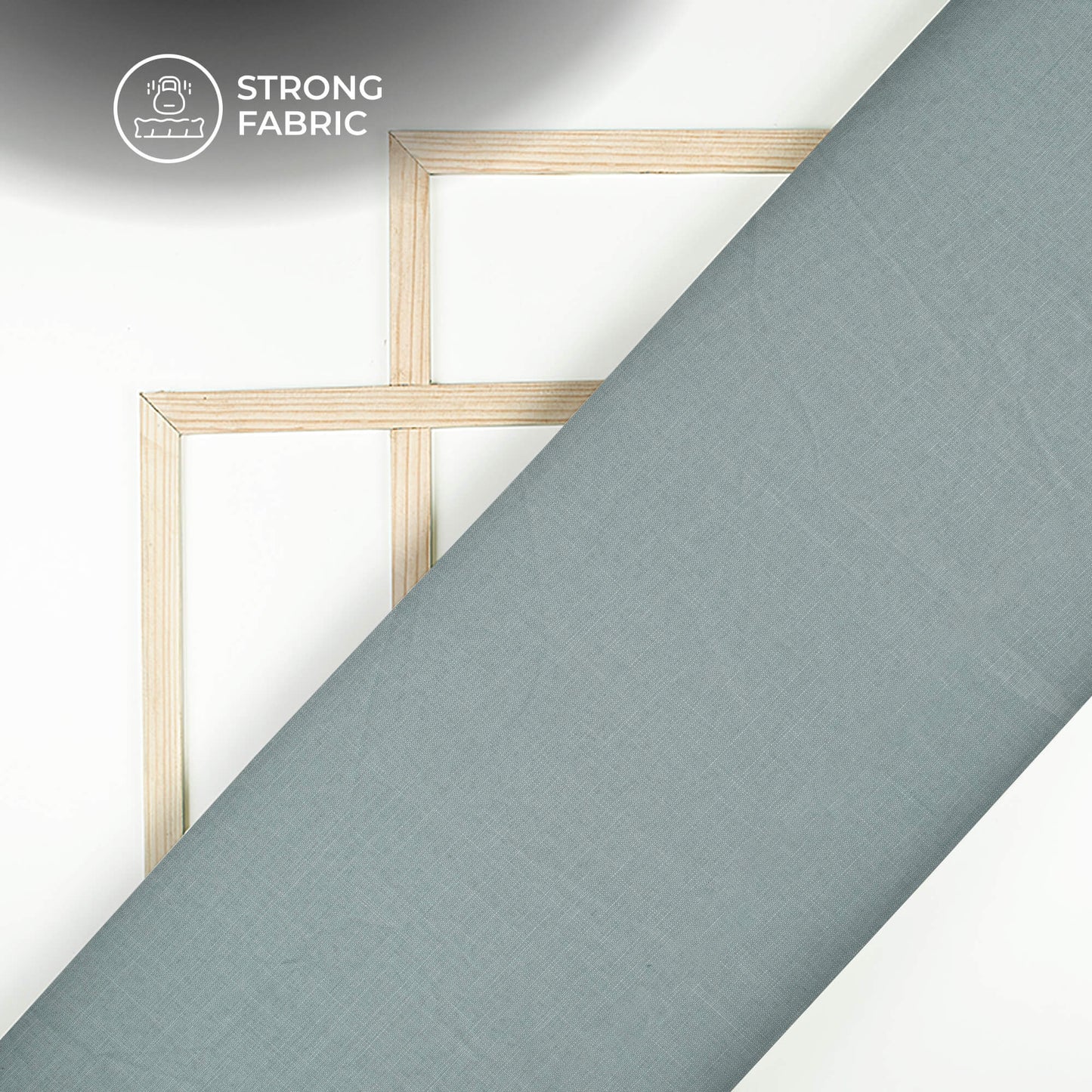 Cloud Grey Plain Blend Cotton Slub Fabric