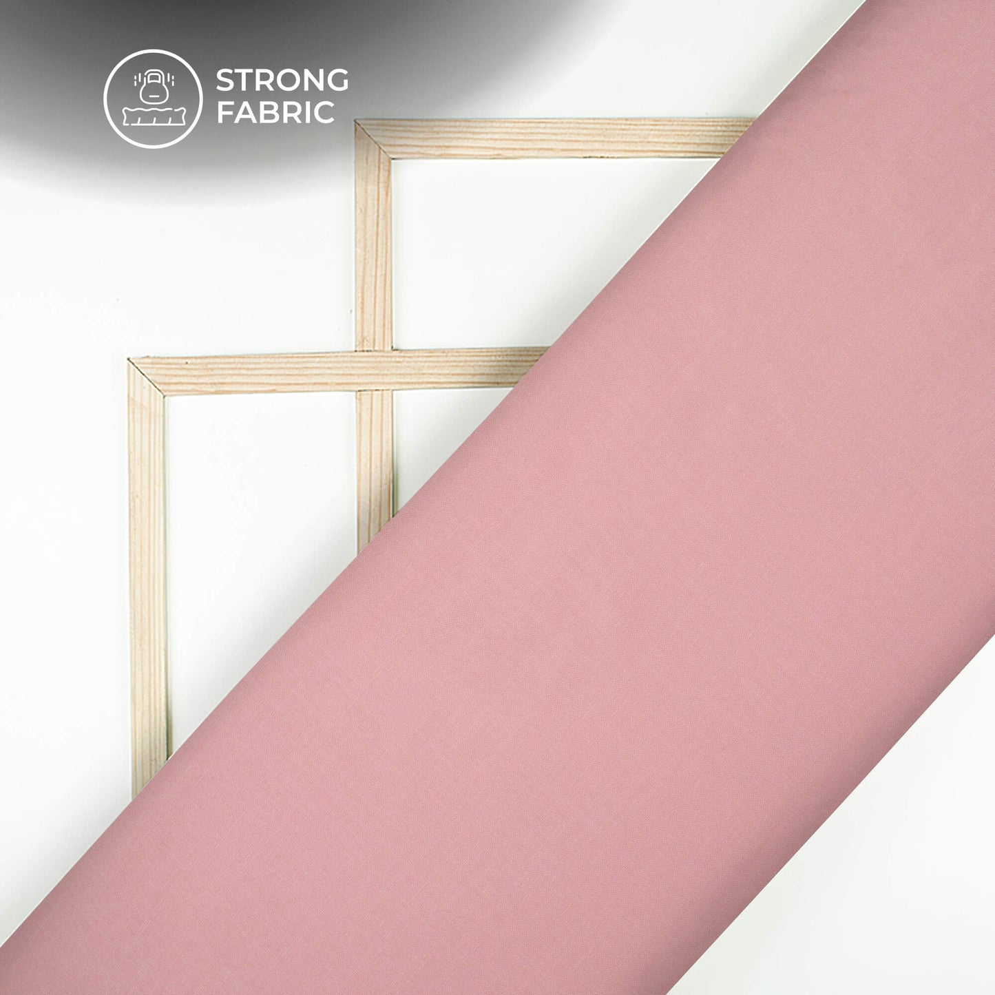 Cherry Pink Plain Blend Cotton Slub Fabric