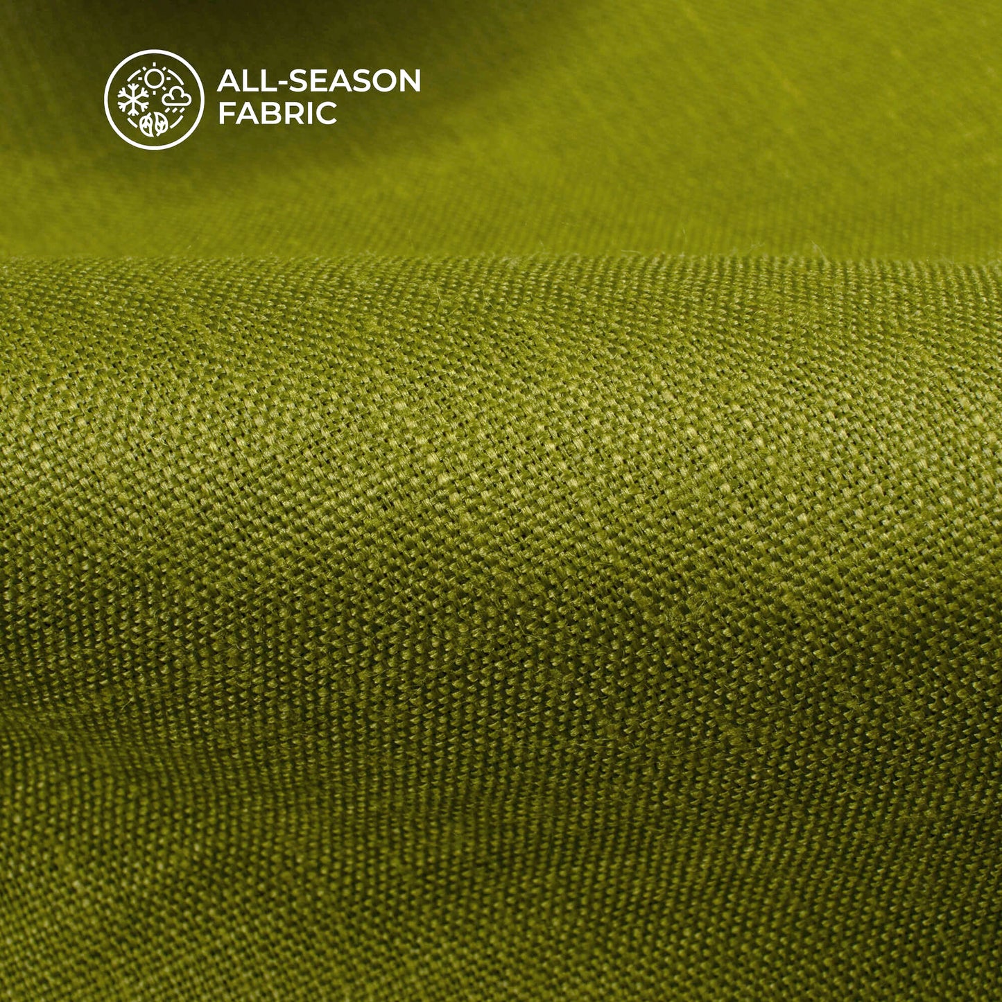 Olive Green Plain Blend Cotton Slub Fabric