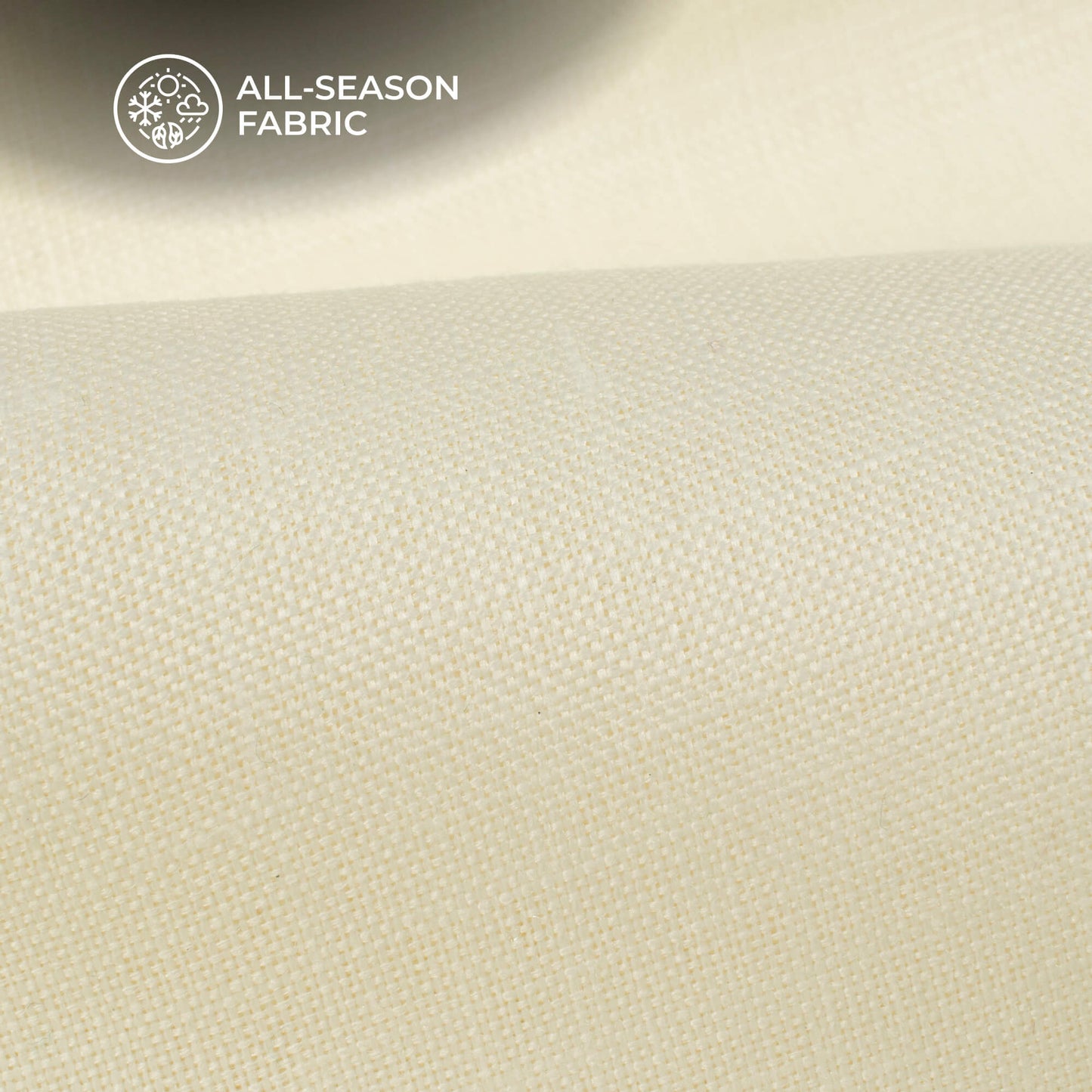 Cream Plain Blend Cotton Slub Fabric