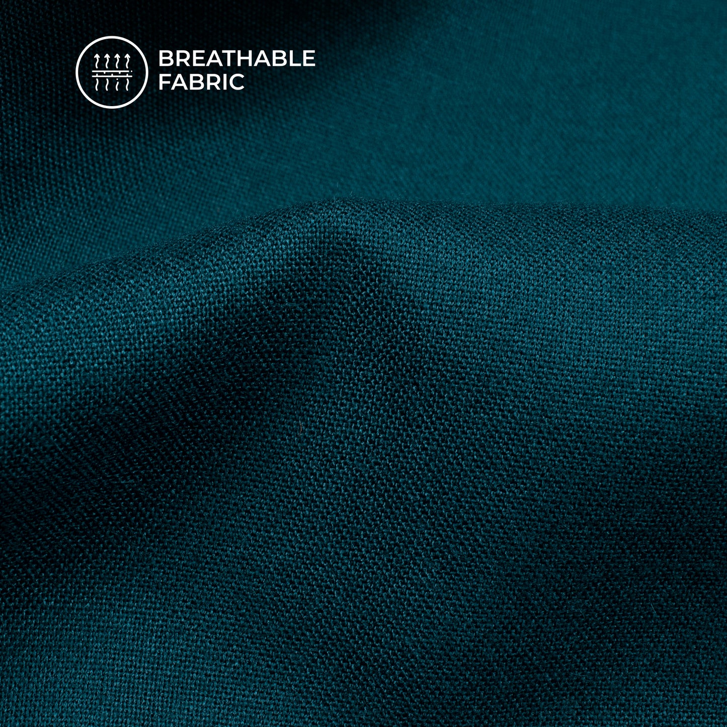 Astronaut Blue Plain Viscose Rayon Fabric