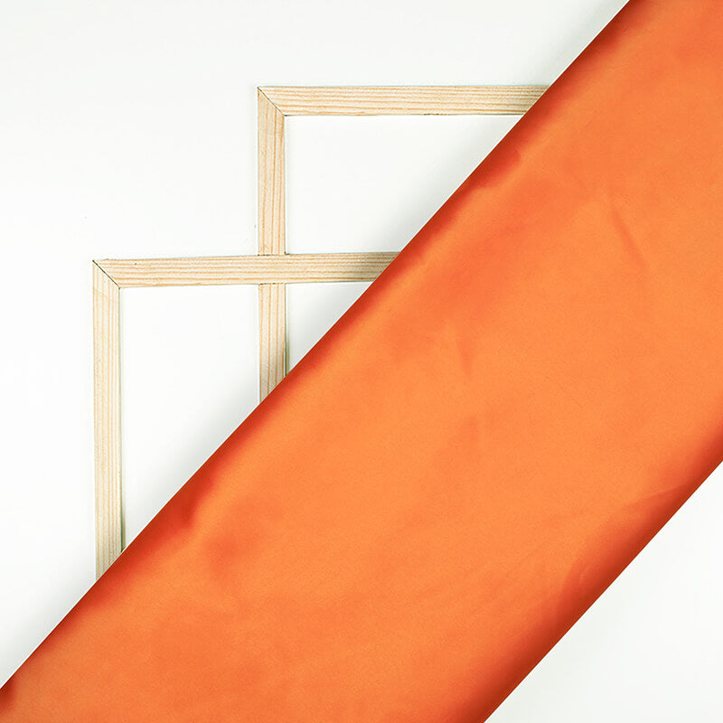 Orange Plain Neon Ultra Satin Fabric