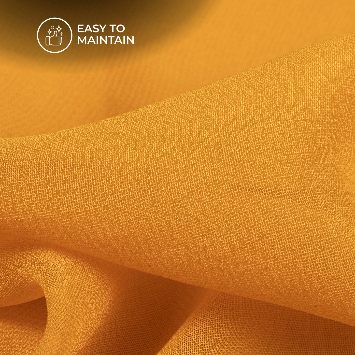 Mustard Yellow Plain Pure Georgette Fabric