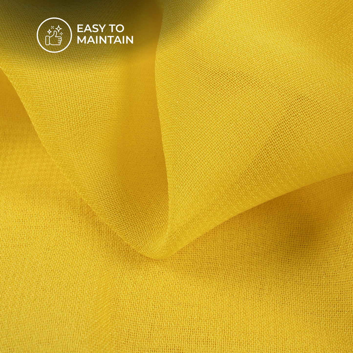 Lemon Yellow Plain Pure Georgette Fabric