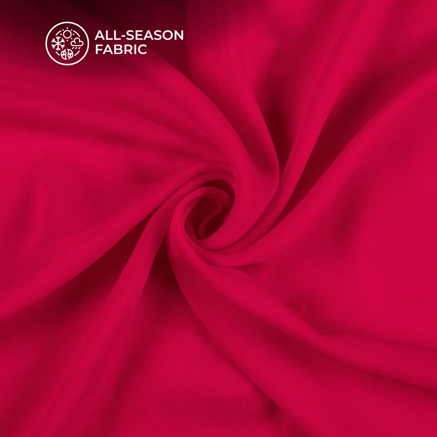 Hot Pink Plain Pure Georgette Fabric