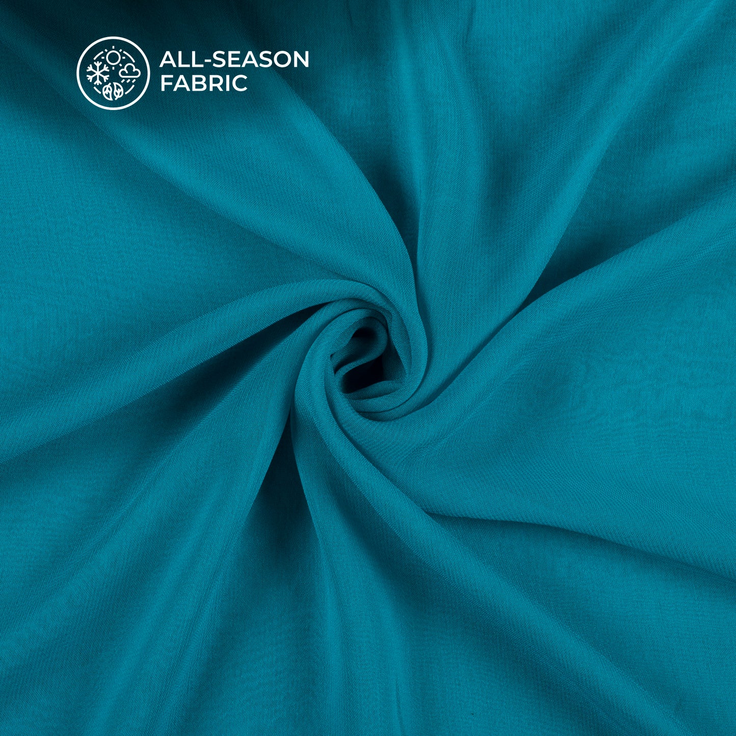 Cerulean Blue Plain Pure Georgette Fabric