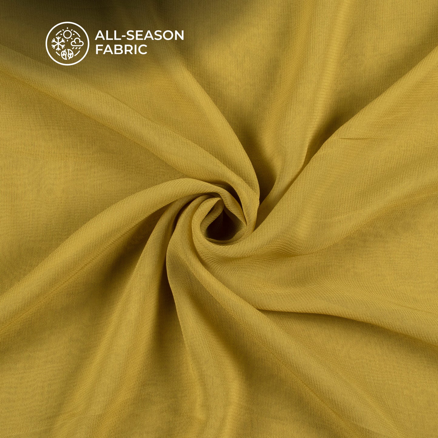 Macaroon Yellow Plain Pure Georgette Fabric
