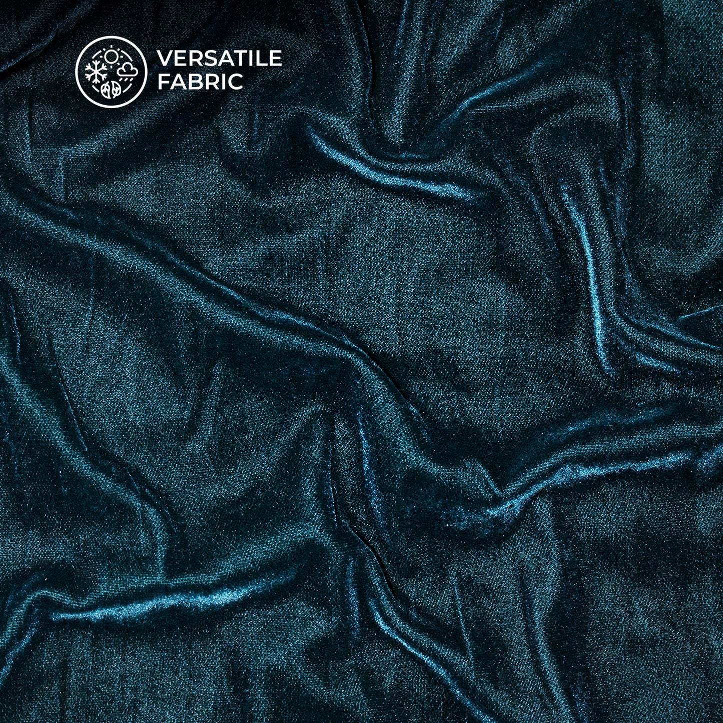 Peacock Blue Plain Export Quality Micro Velvet Fabric