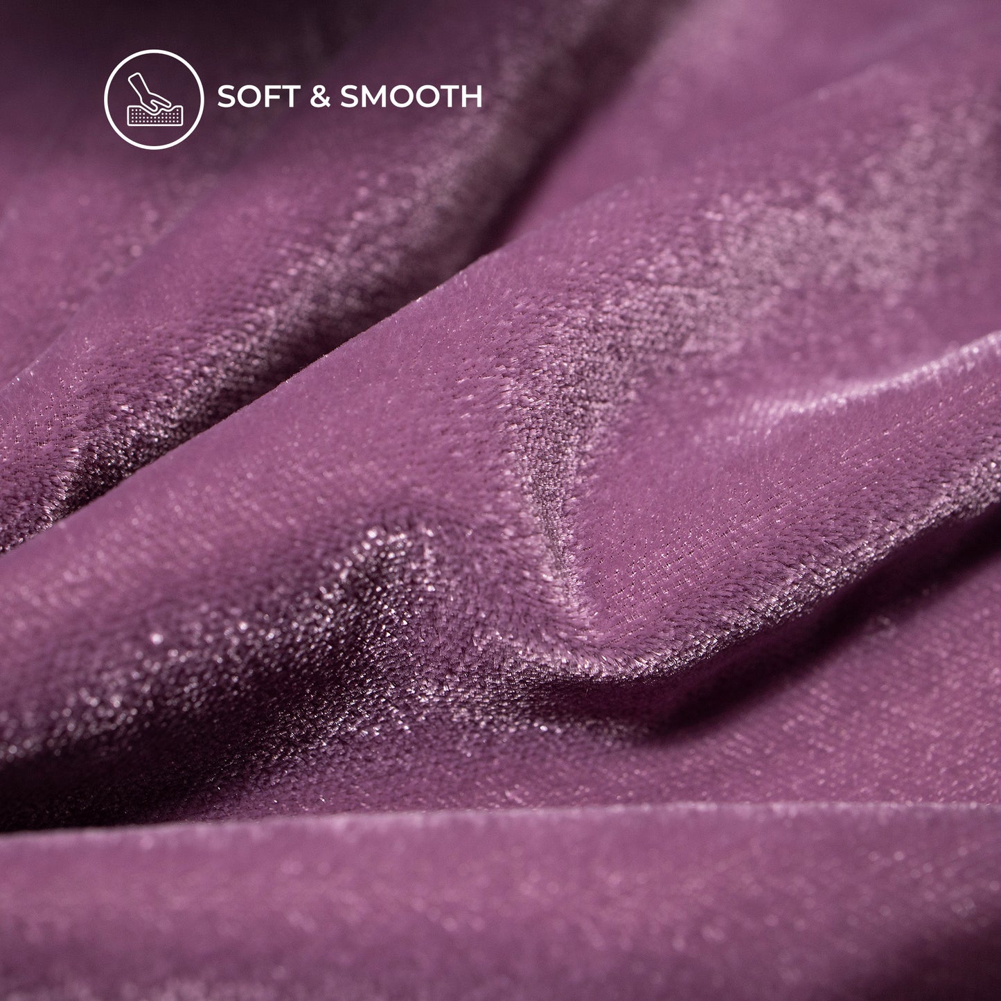 Lilac Purple Plain Export Quality Micro Velvet Fabric