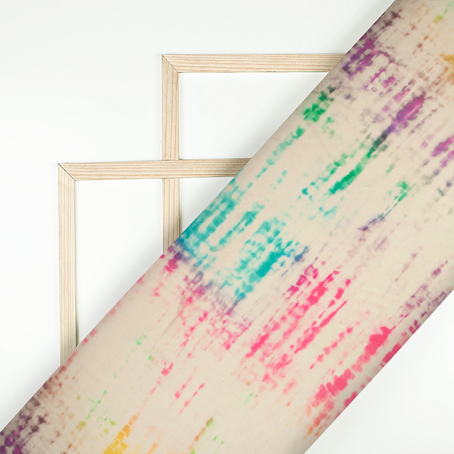 Exclusive Beige Shiiborii Digital Print Poly Chinnon Chiffon Fabric