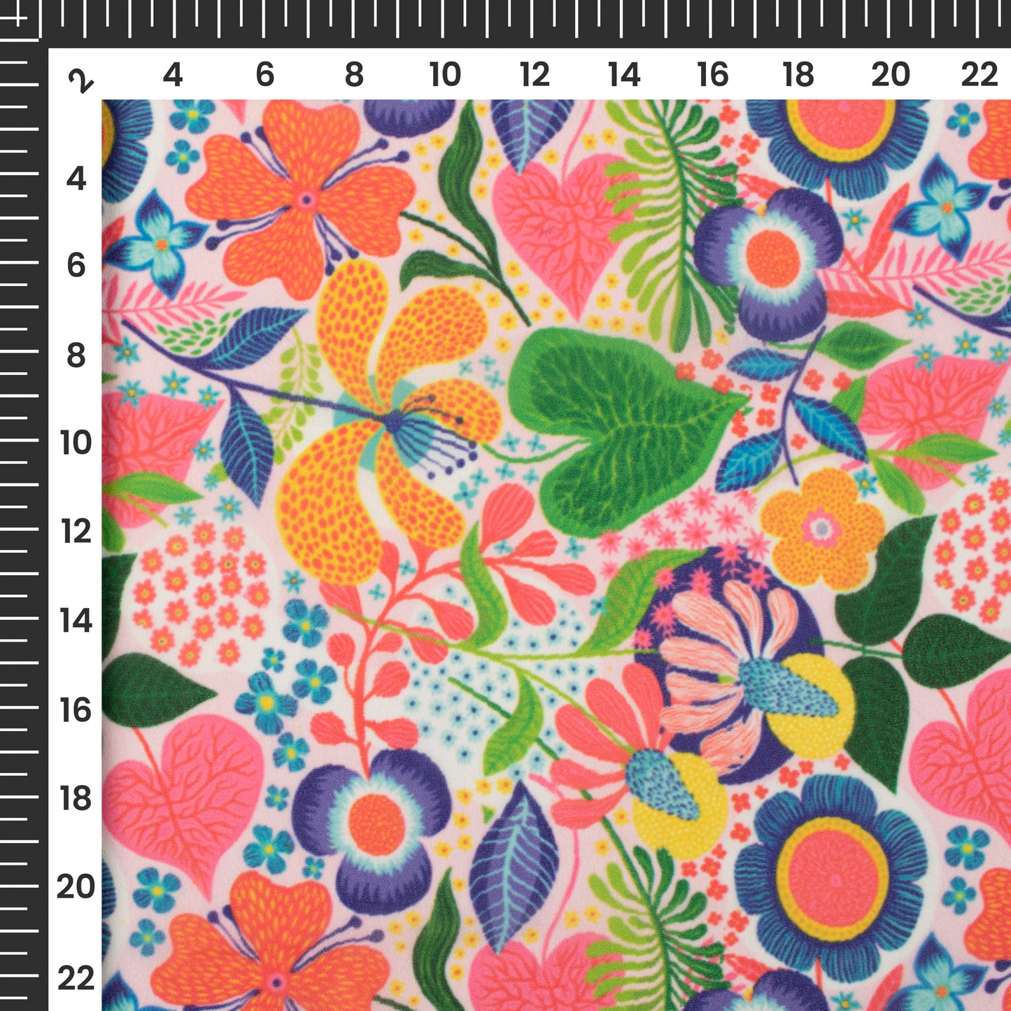 Exclusive Pink Floral Digital Print Georgette Fabric