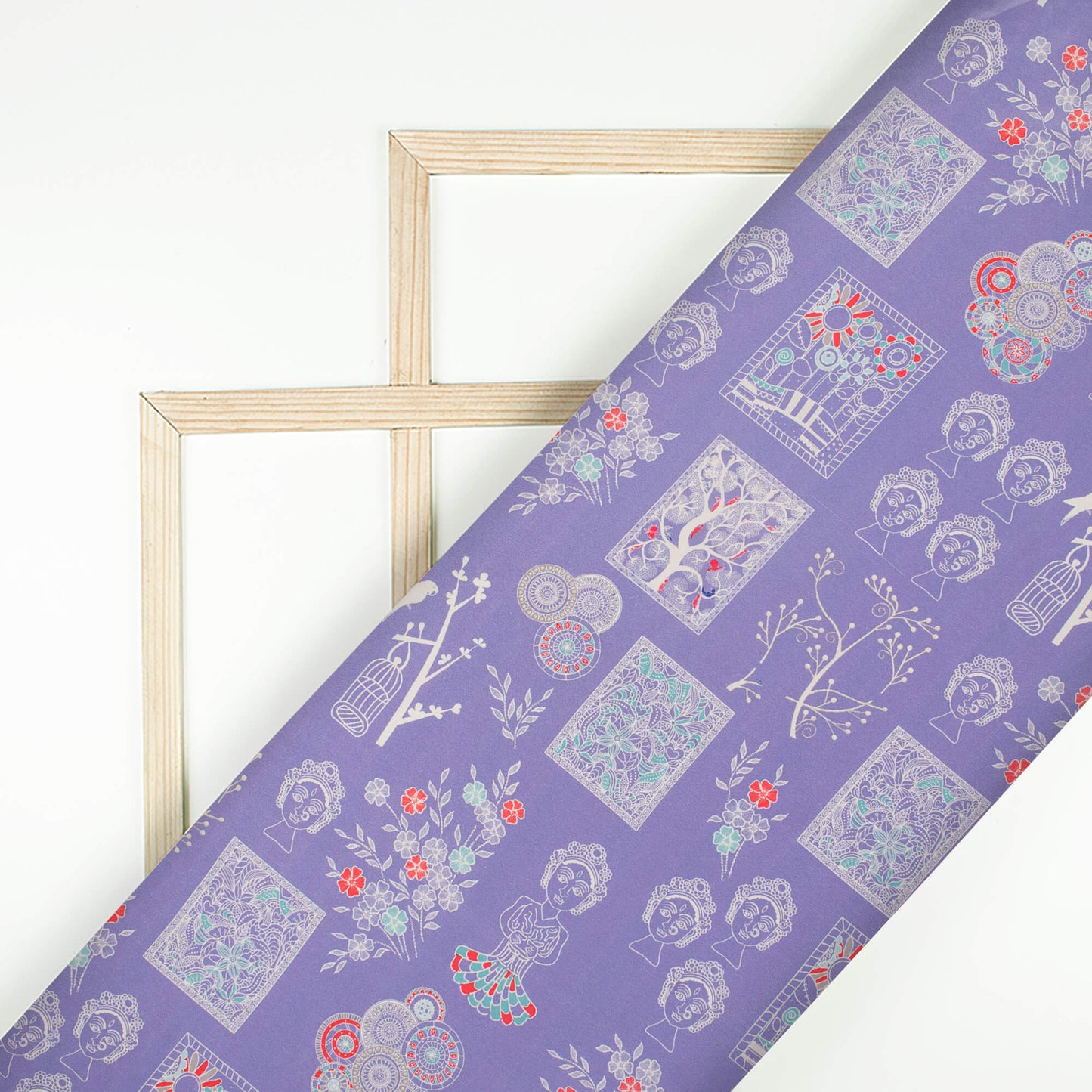 Exclusive Quirky Digital Print Crepe Silk Fabric