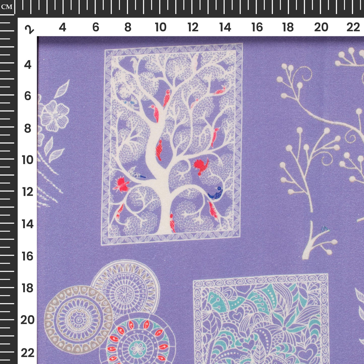 Exclusive Quirky Digital Print Crepe Silk Fabric