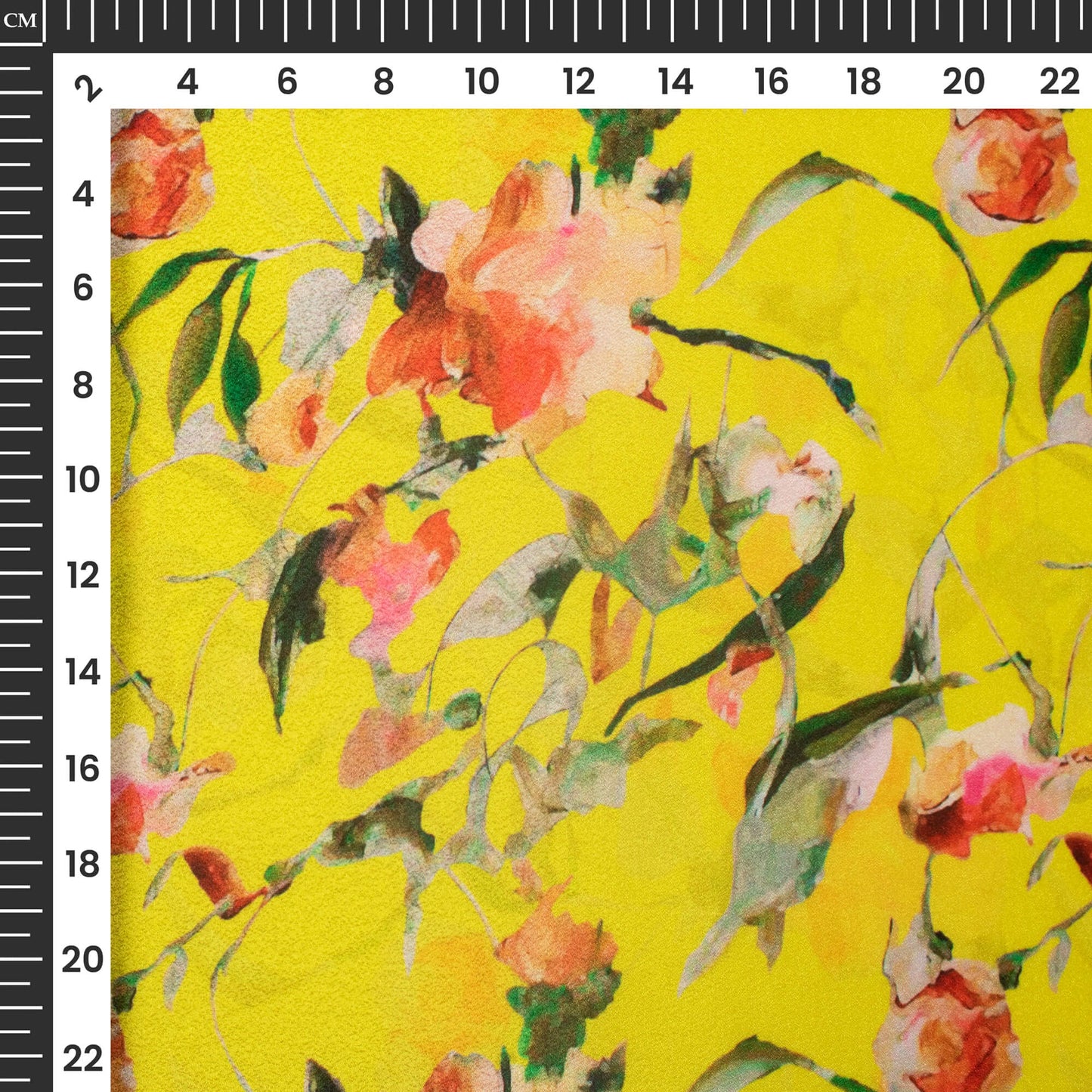 Botenical Floral Digital Print Crepe Silk Fabric