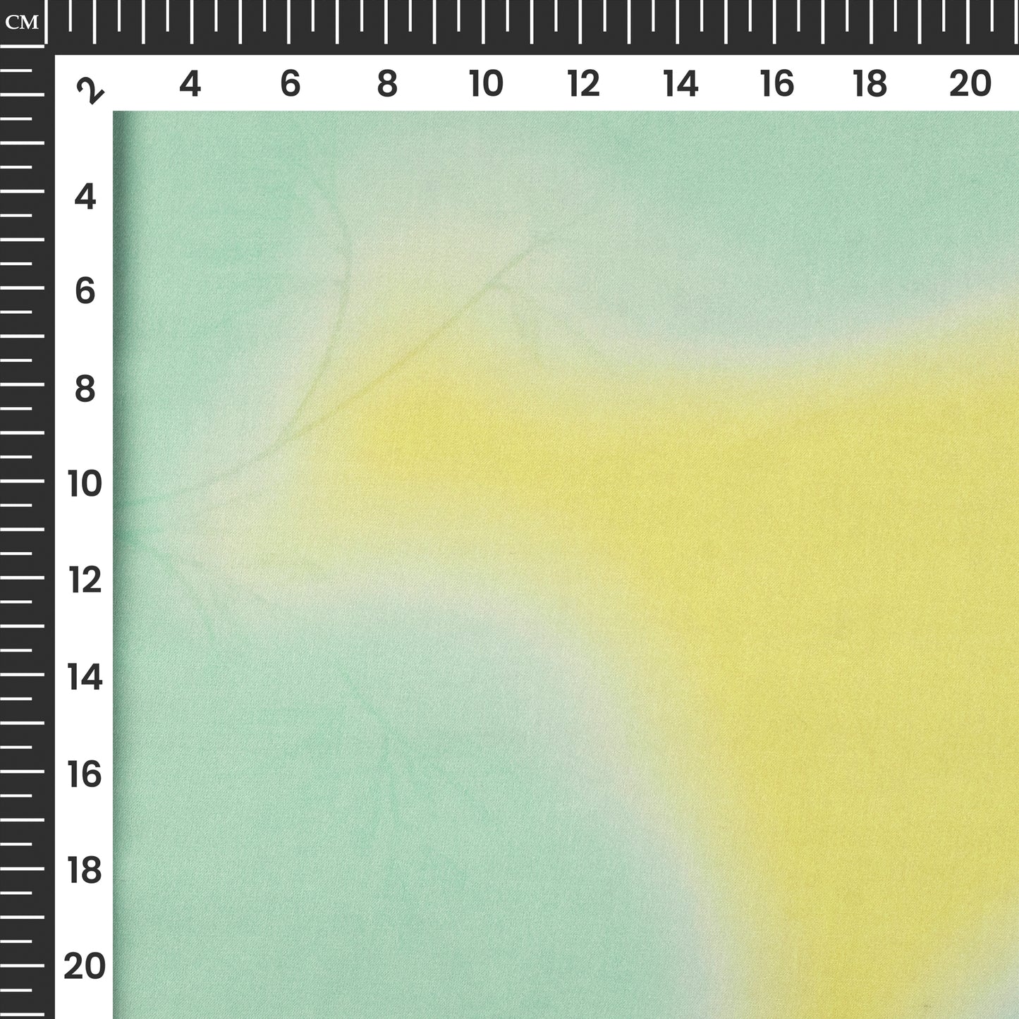 Mint Blue Tye And Dye Digital Print Georgette Satin Fabric