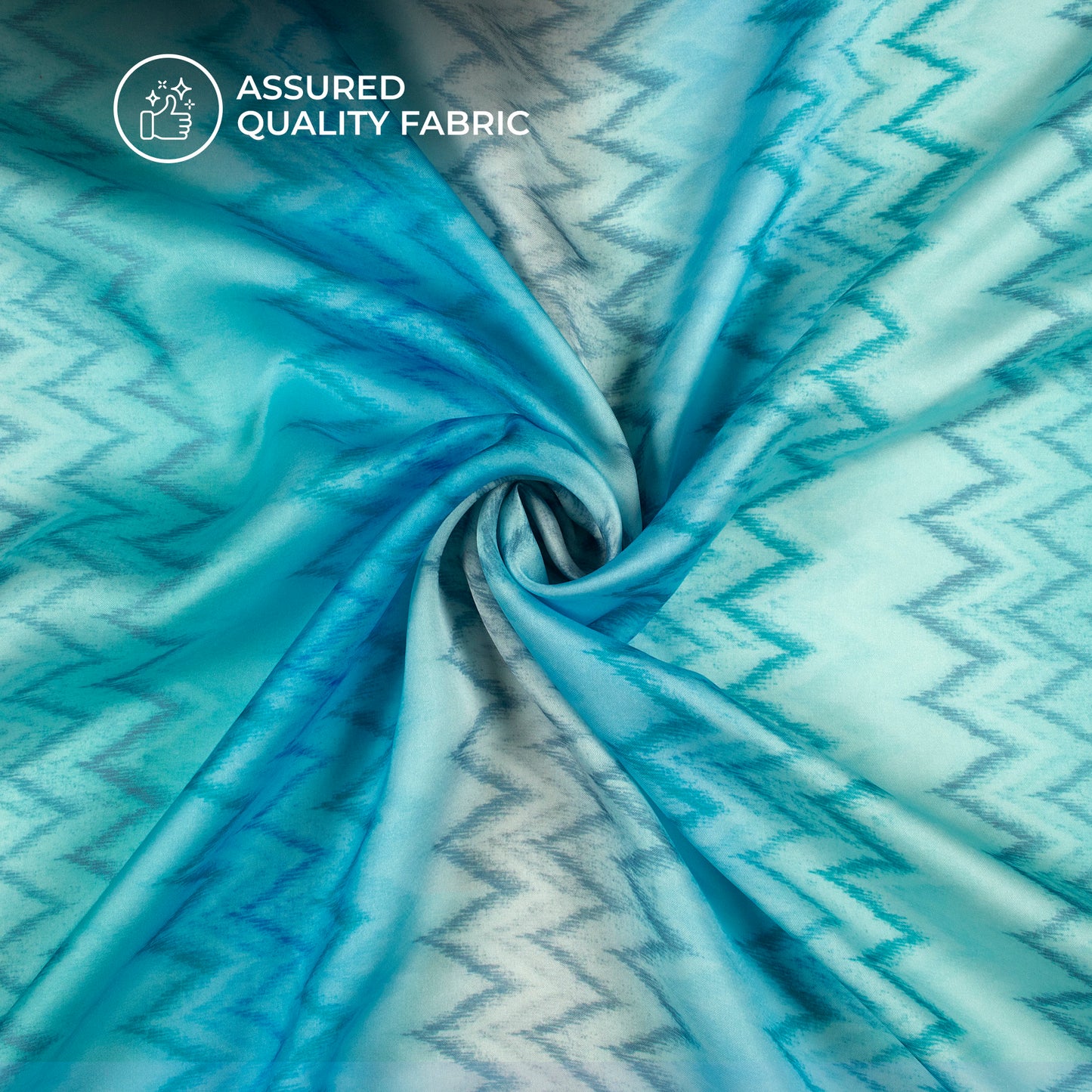 Attractive Chevron Digital Print Georgette Satin Fabric