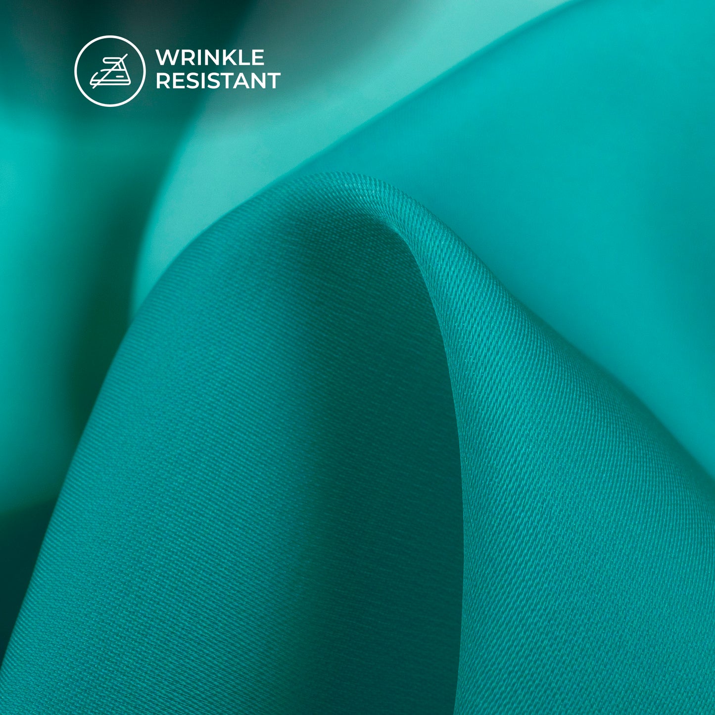Mint Blue Ombre Digital Print Imported Satin Fabric