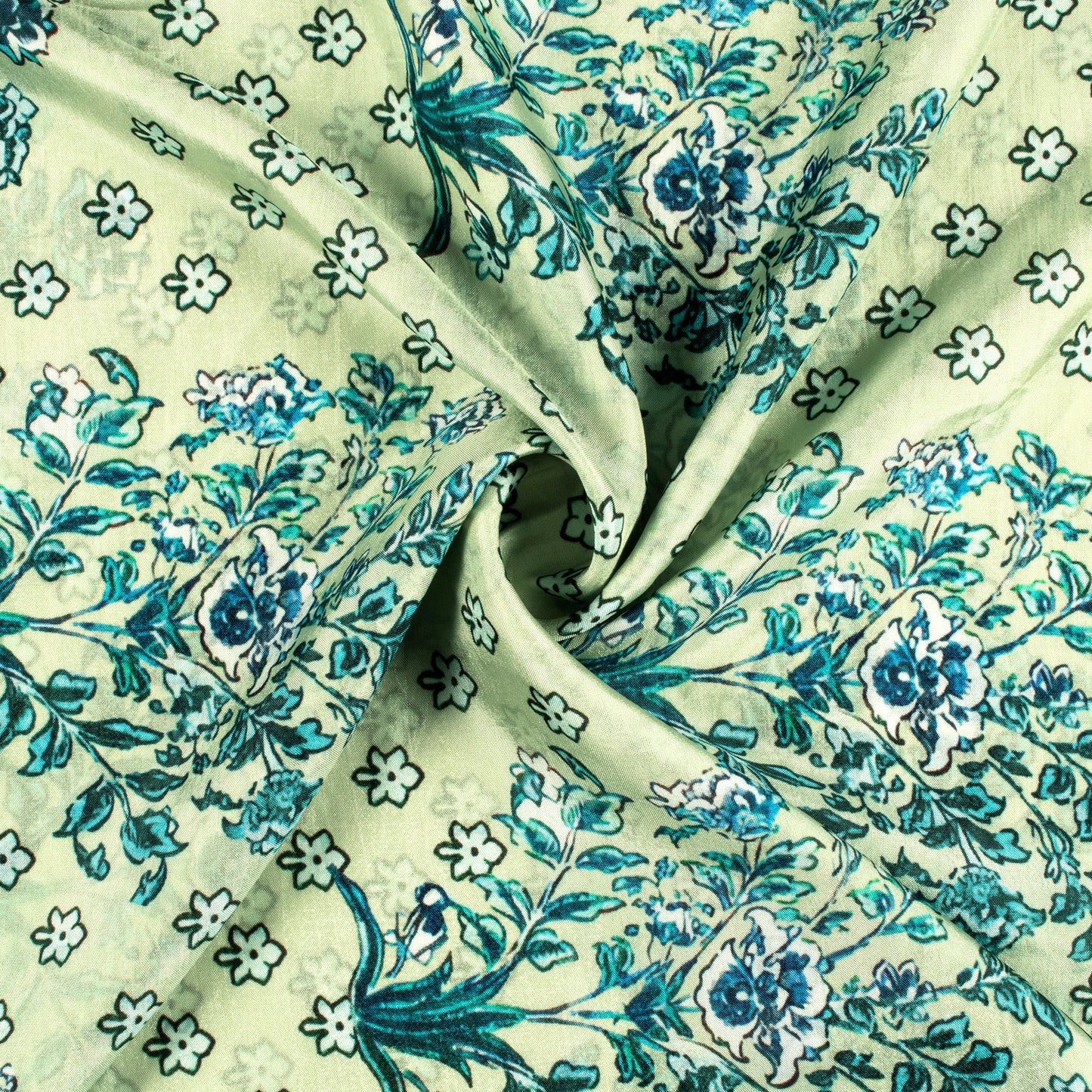 Lovely Floral Digital Print Viscose Uppada Silk Fabric